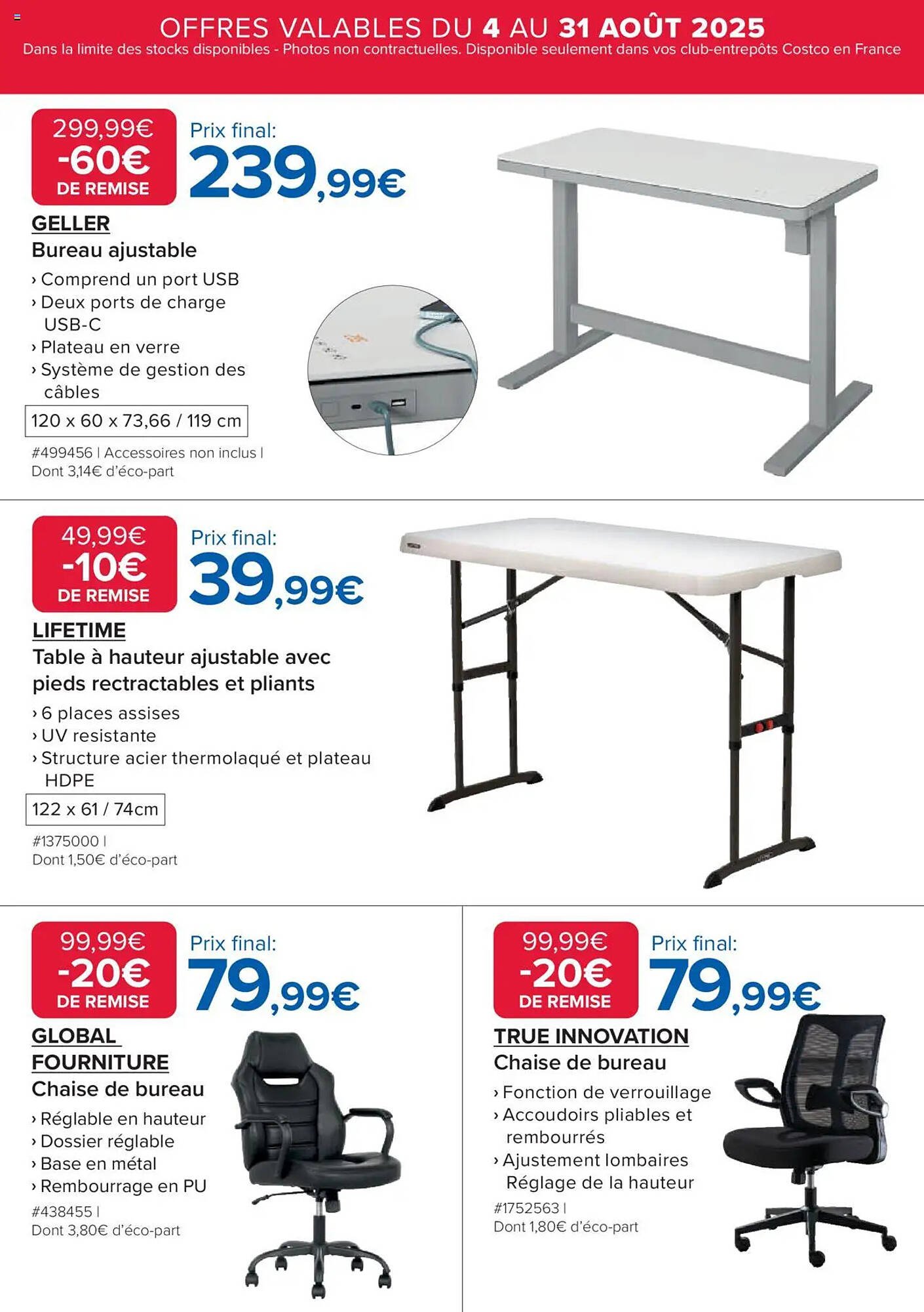 Catalogue Costco (2025-08-04 - 2025-08-31)