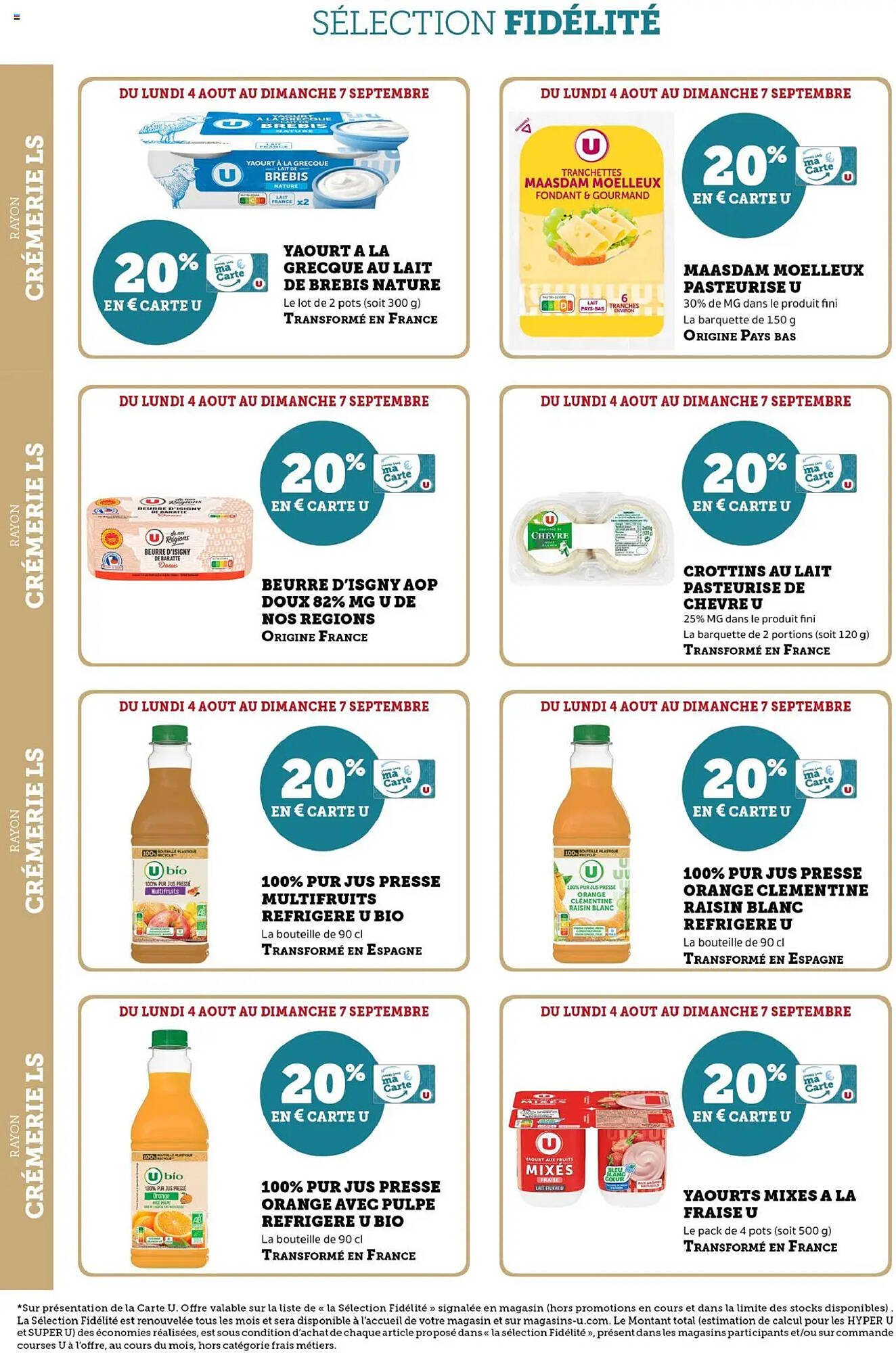 Catalogue U Express (2025-08-04 - 2025-09-07)