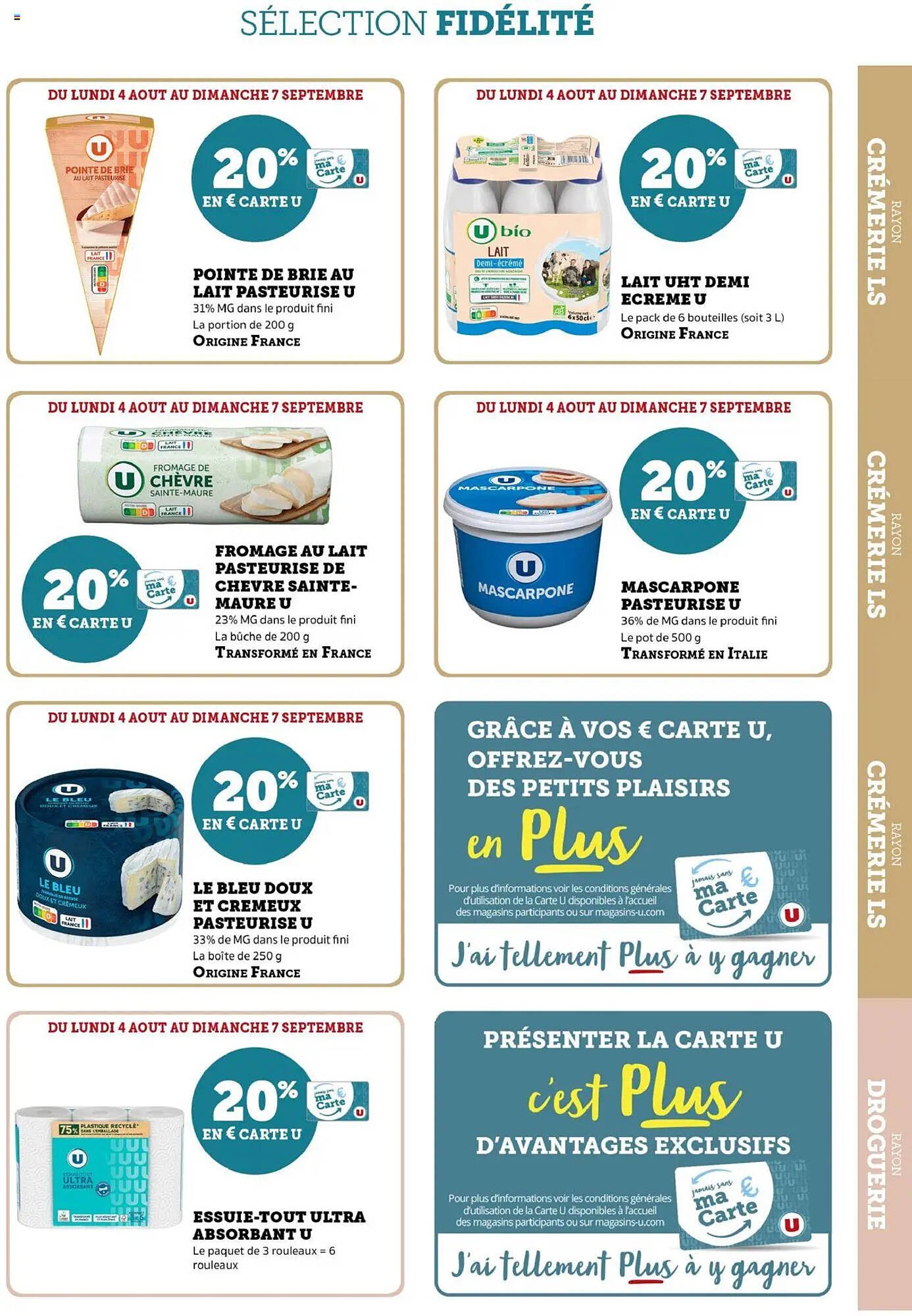 Catalogue U Express (2025-08-04 - 2025-09-07)