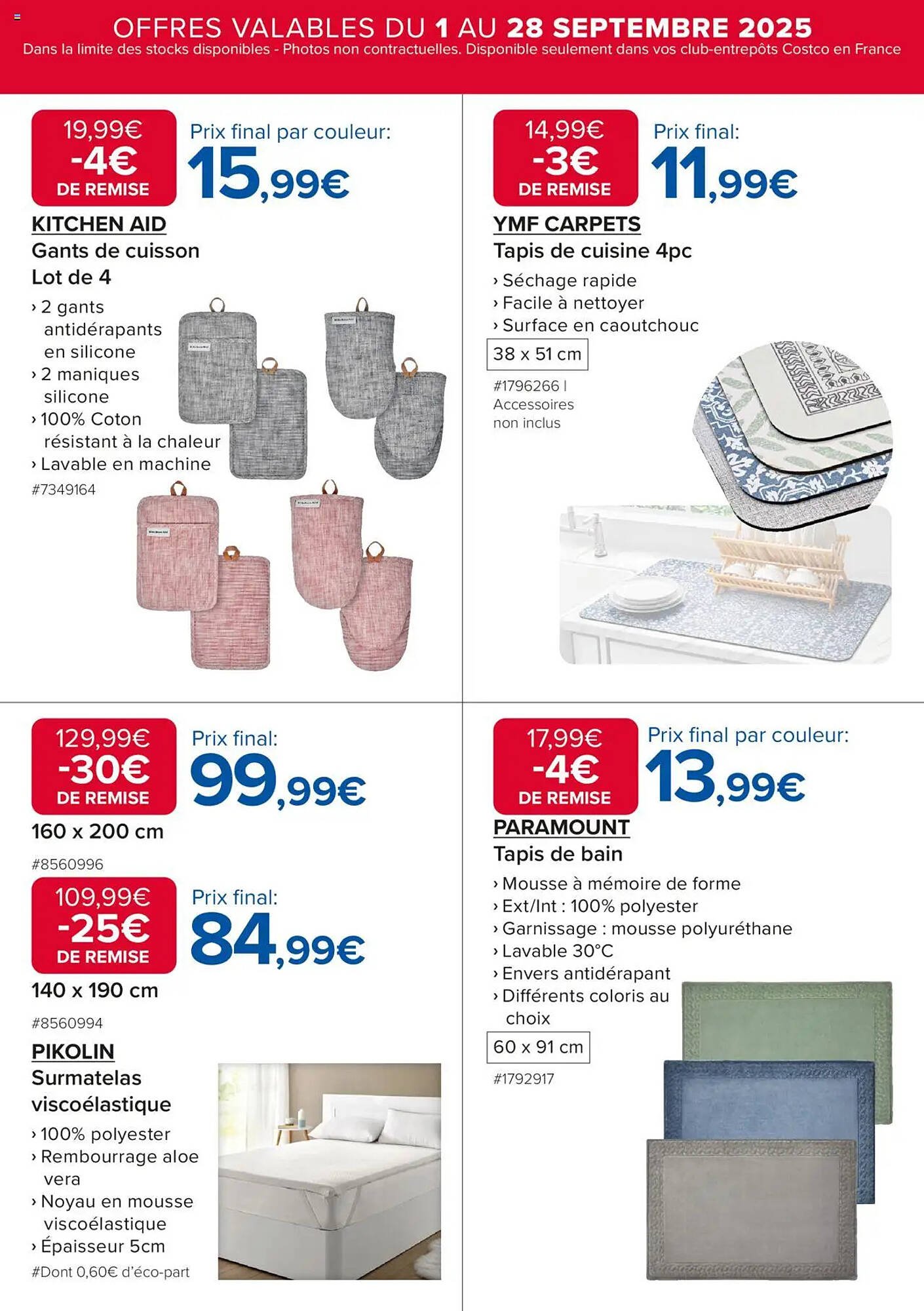Catalogue Costco (2025-09-01 - 2025-09-28)