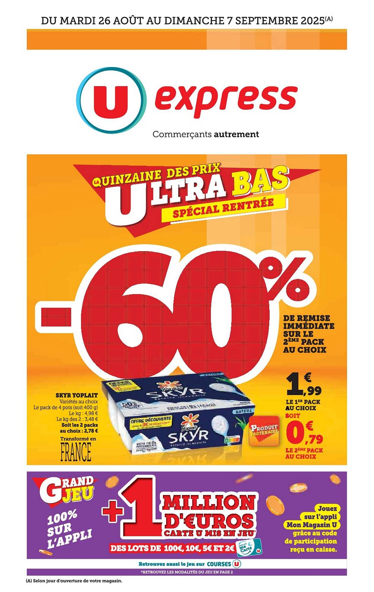 Catalogue U Express (2025-08-26 - 2025-09-07)