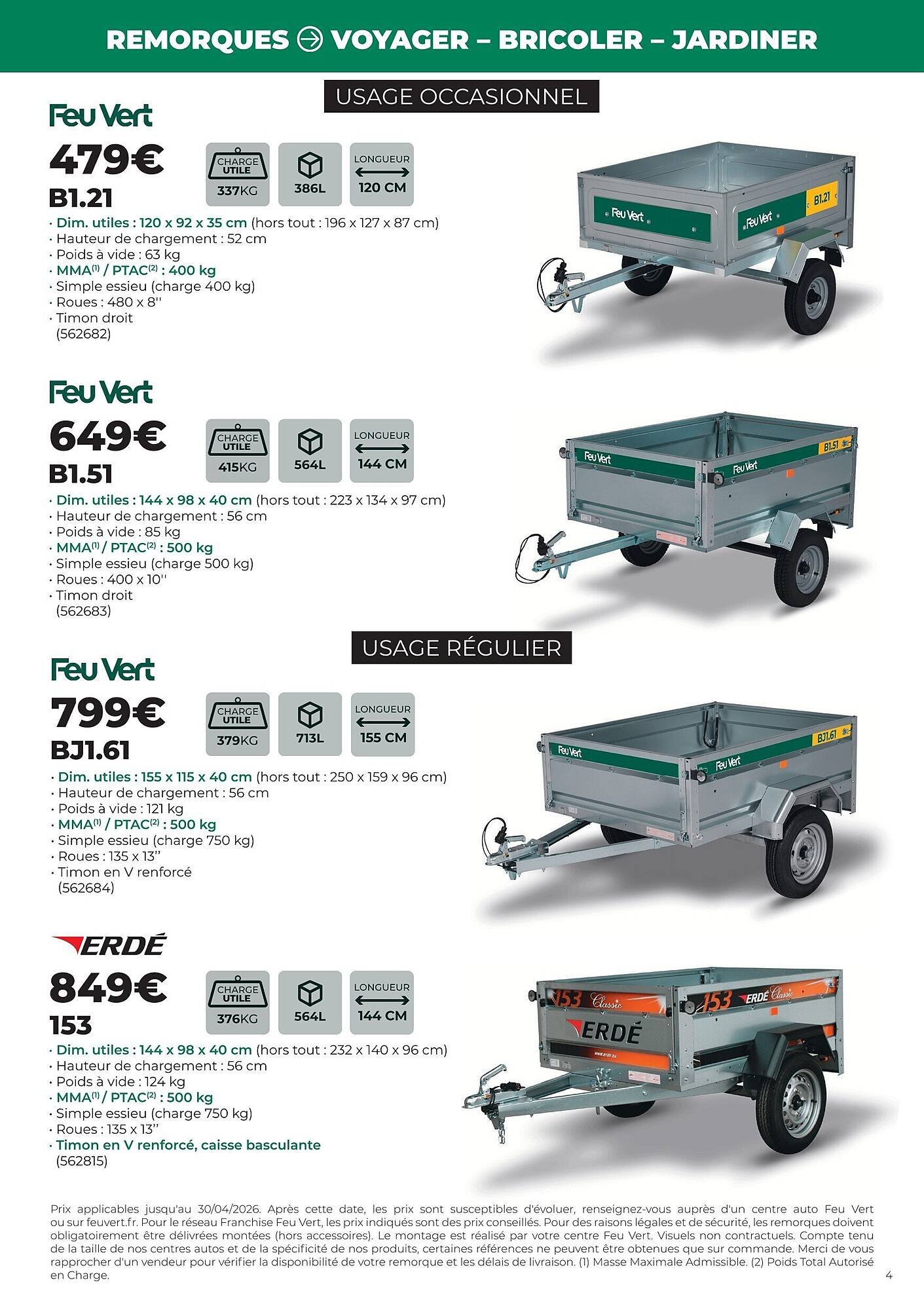 Catalogue Feu Vert (2026-04-13 - 2026-12-31)