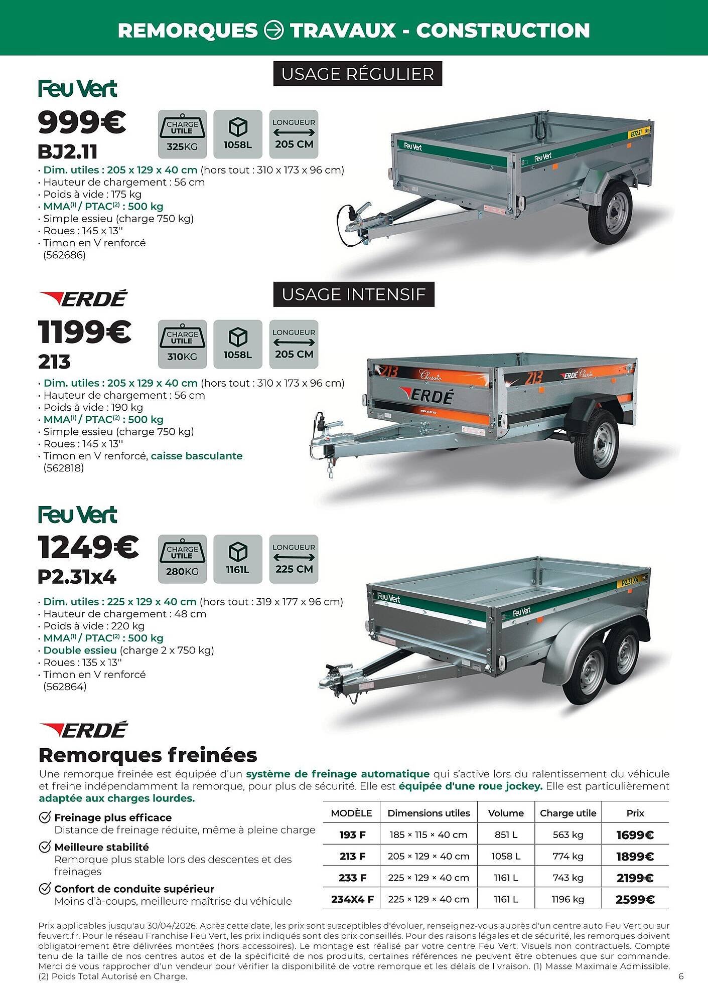 Catalogue Feu Vert (2026-04-13 - 2026-12-31)