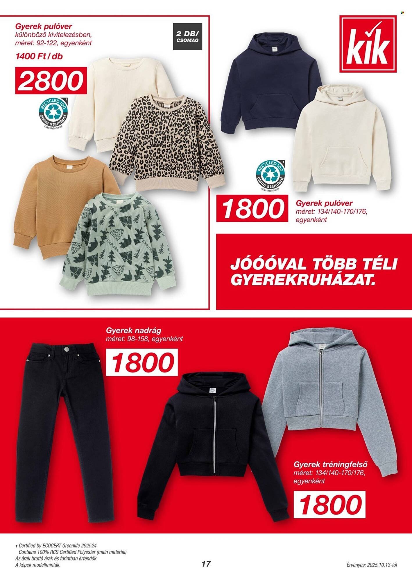 Kik akciós újság (2025-10-09 - 2025-10-17)