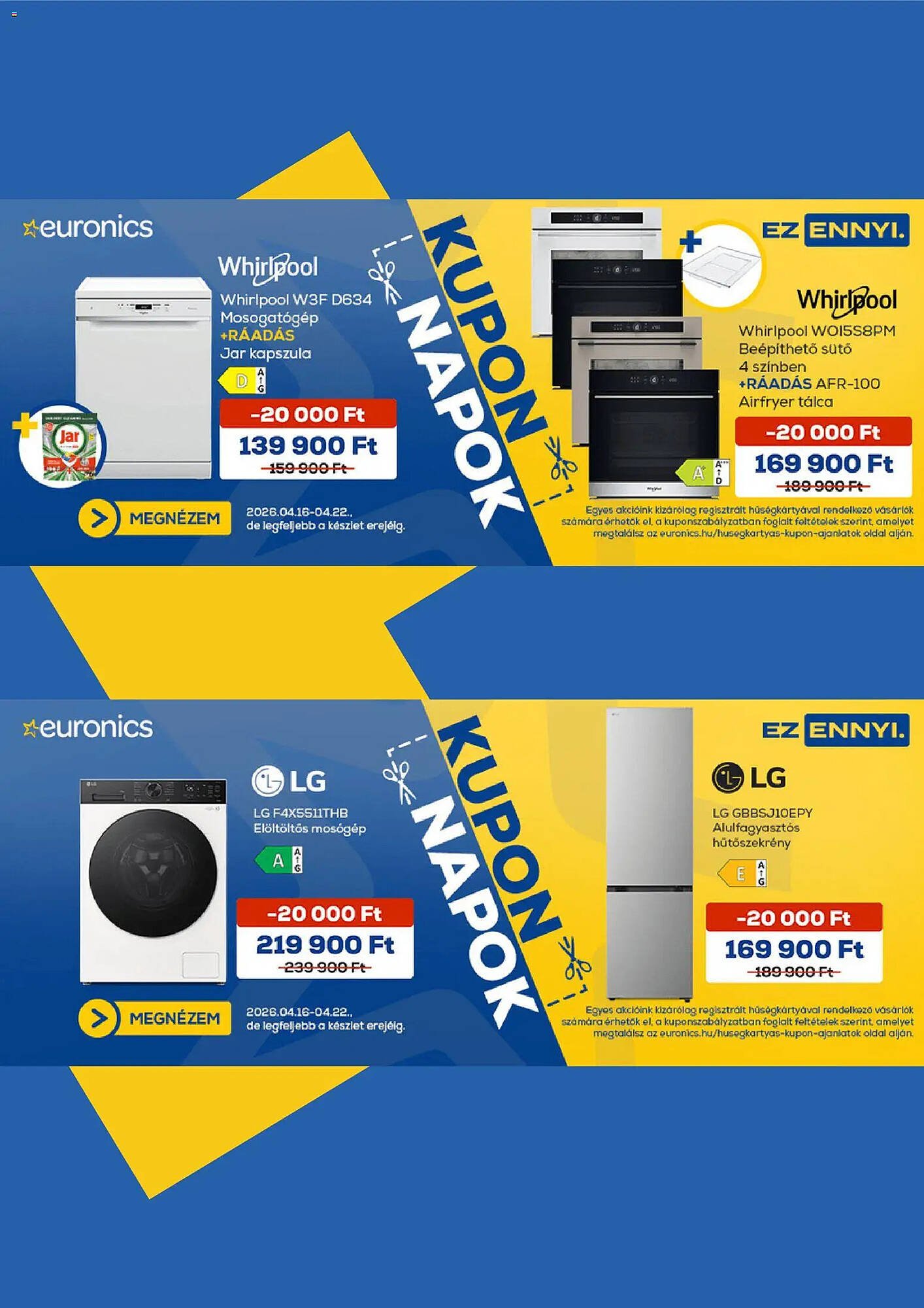 Euronics akciós újság (2026-04-16 - 2026-04-22)