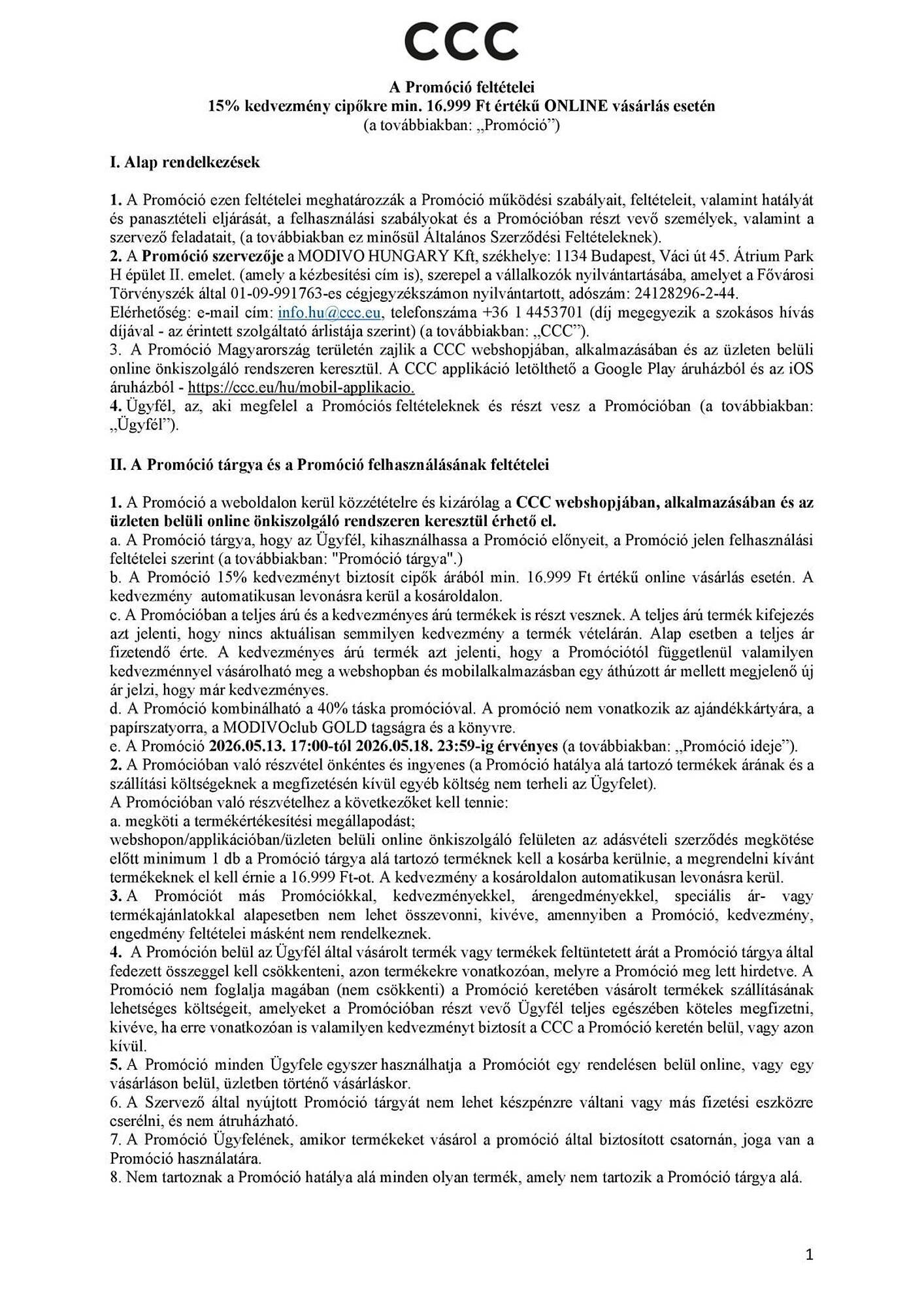 CCC akciós újság