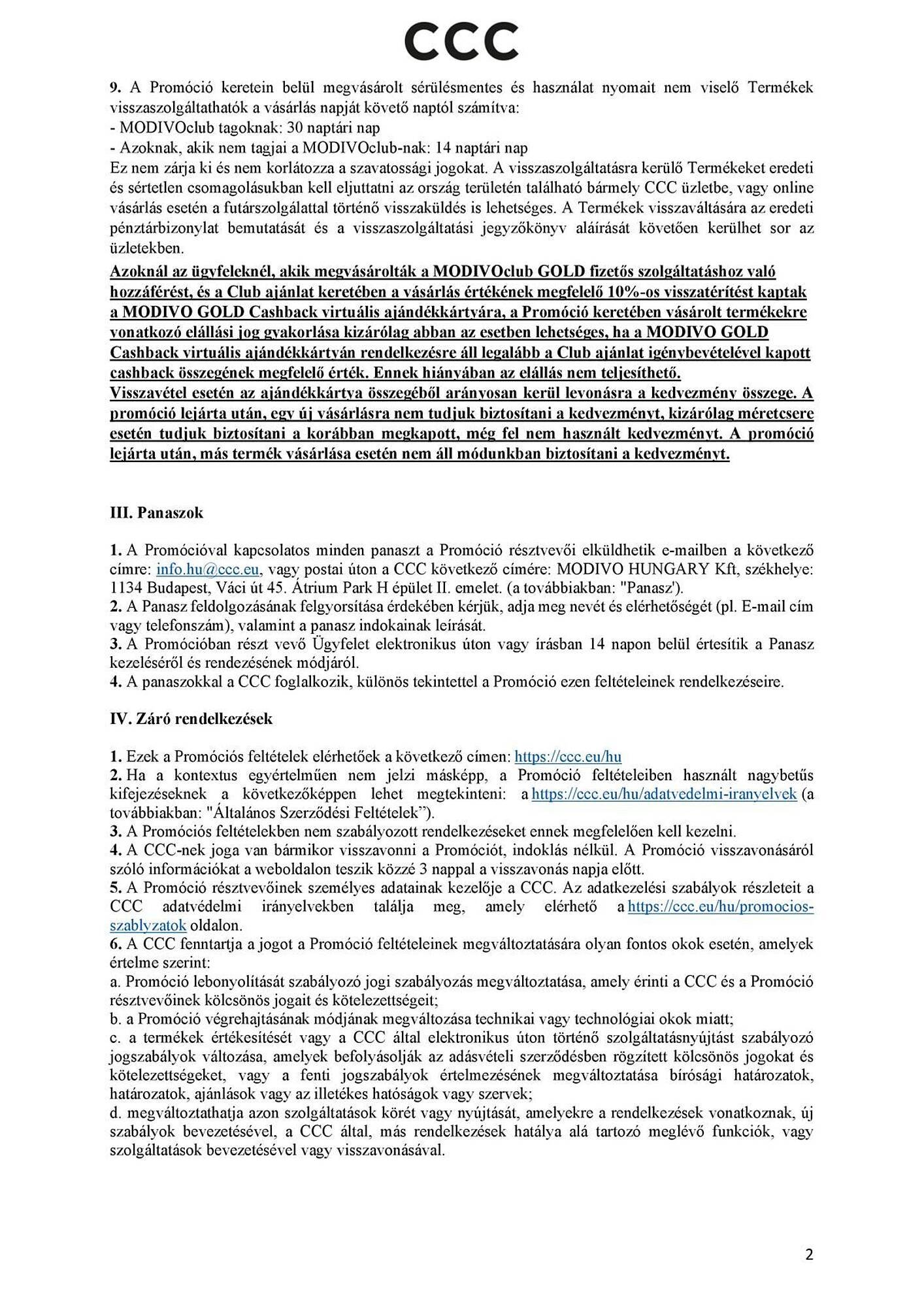 CCC akciós újság
