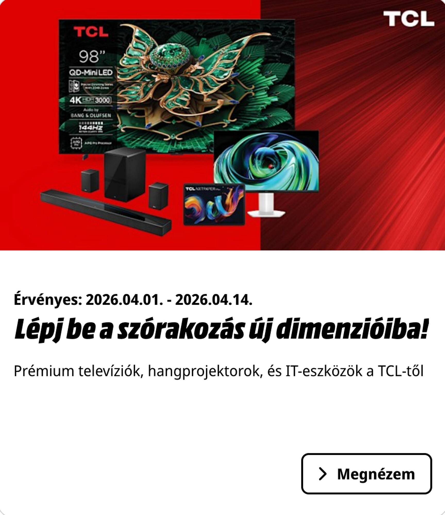 MediaMarkt akciós újság (2026-04-01 - 2026-04-14)