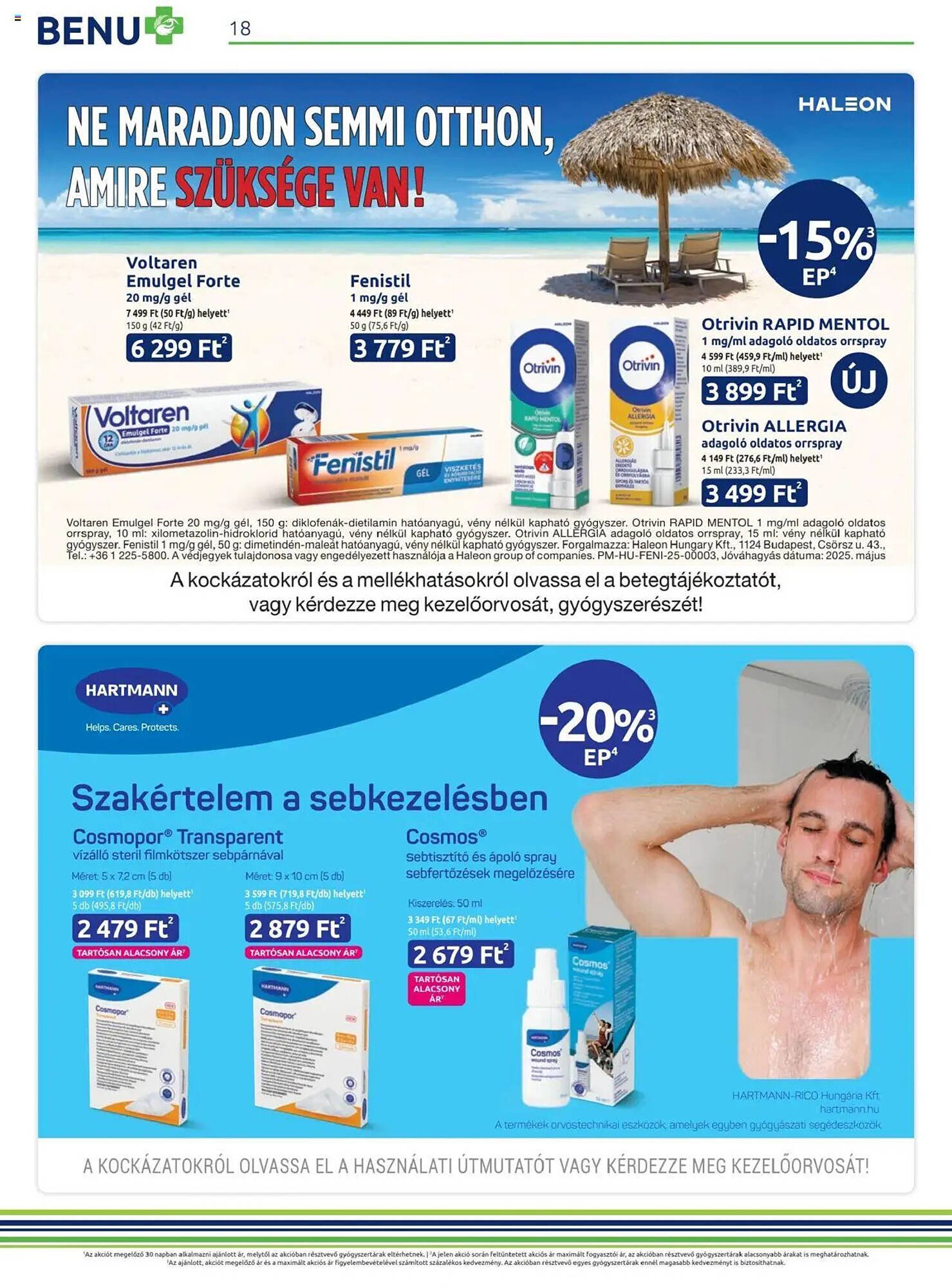 Benu Gyógyszertárak akciós újság (2025-07-01 - 2025-07-31)