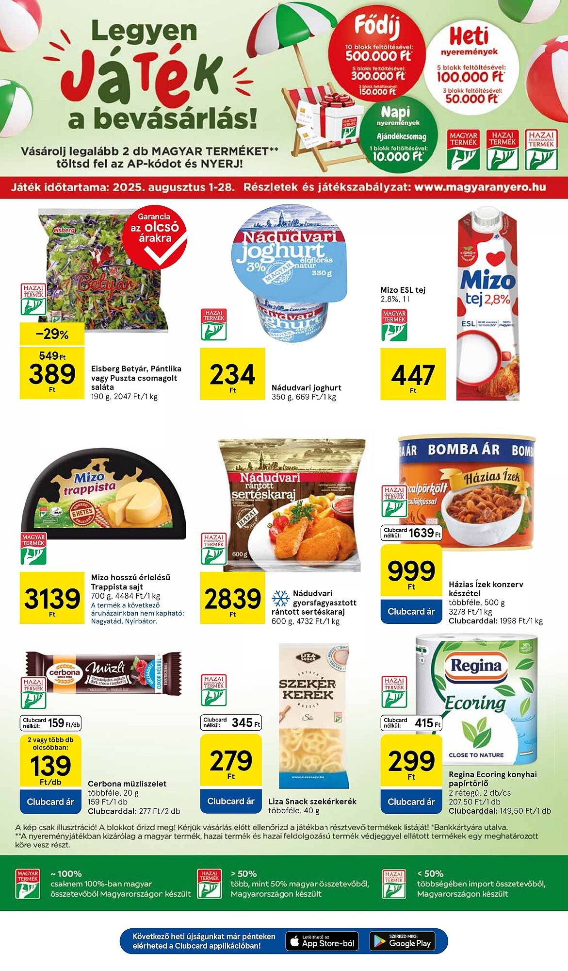 Tesco akciós újság (2025-08-14 - 2025-08-20)