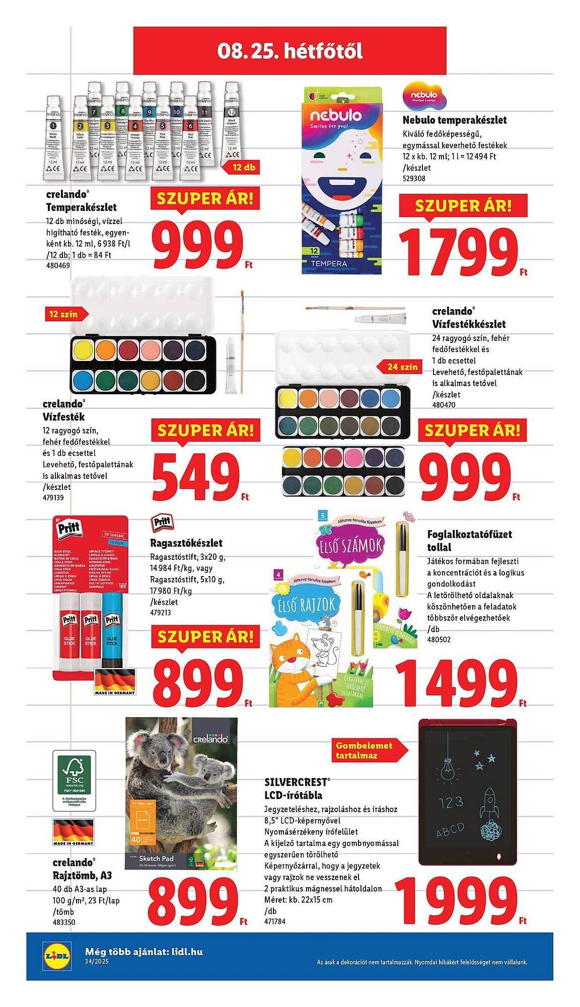 Lidl akciós újság (2025-08-21 - 2025-08-27)