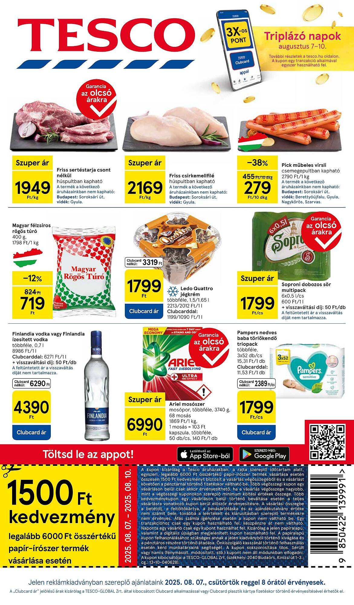 Tesco akciós újság (2025-08-07 - 2025-08-13)