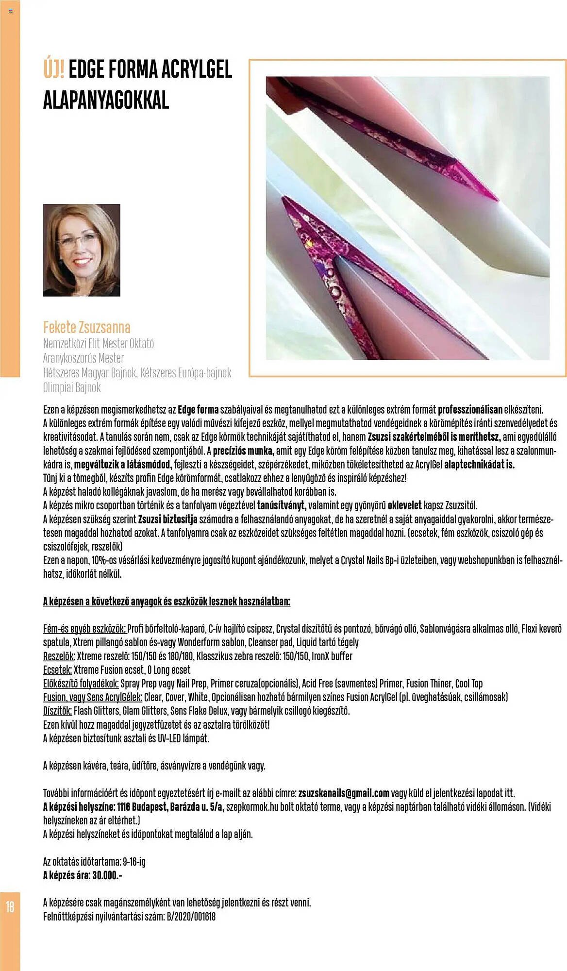 Crystal Nails akciós újság (2025-09-07 - 2025-11-30)