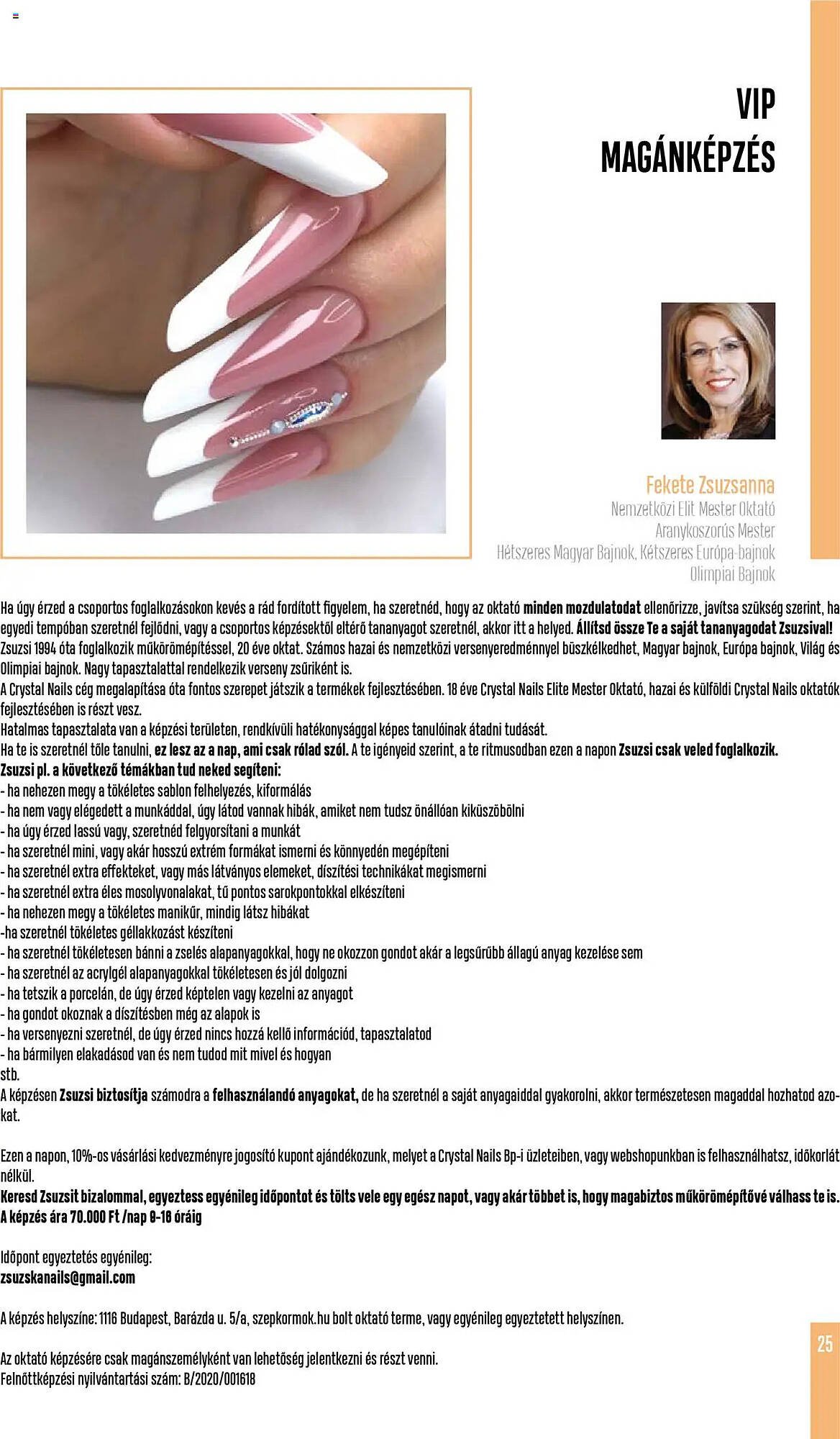 Crystal Nails akciós újság (2025-09-07 - 2025-11-30)
