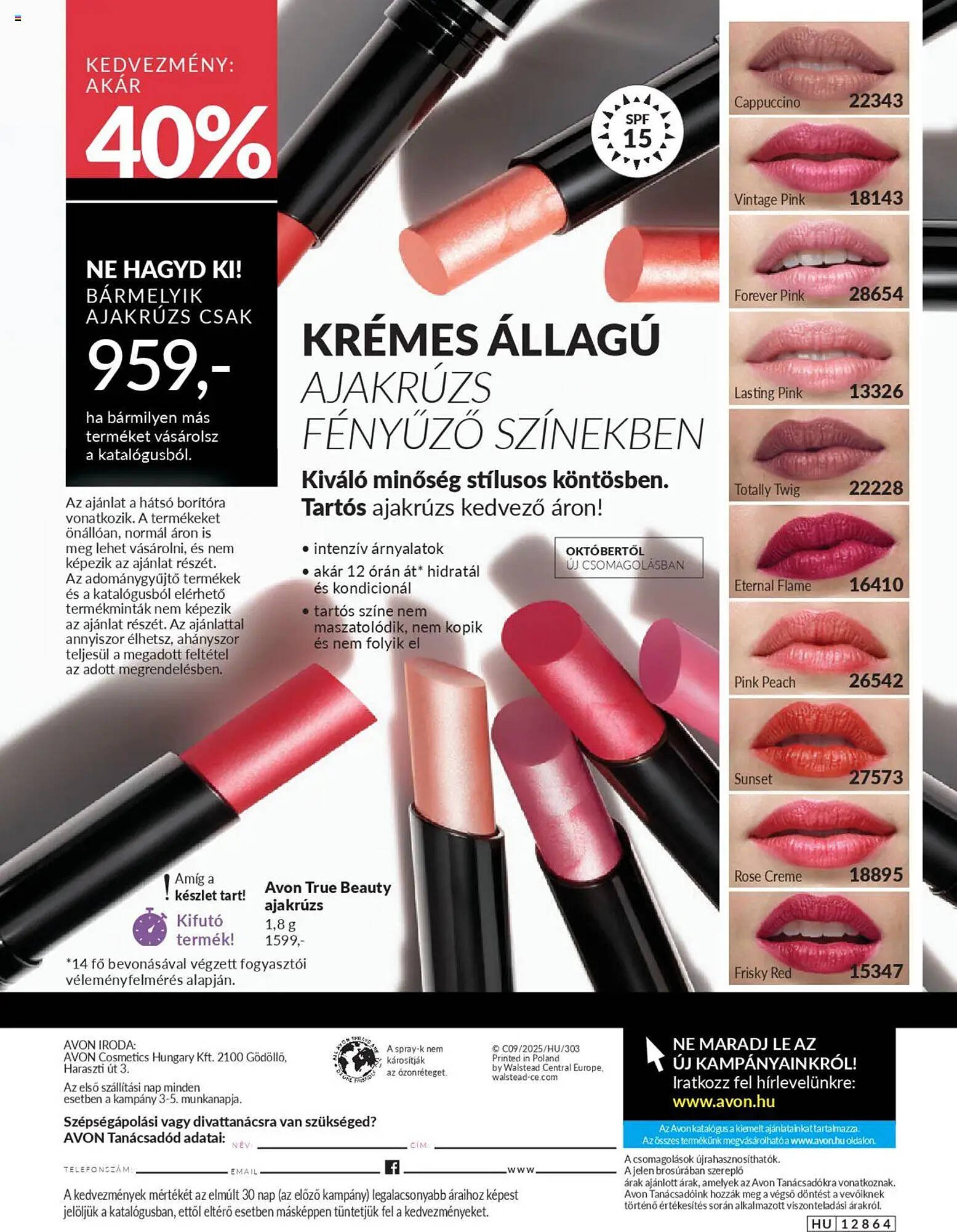 AVON akciós újság (2025-09-01 - 2025-09-30)