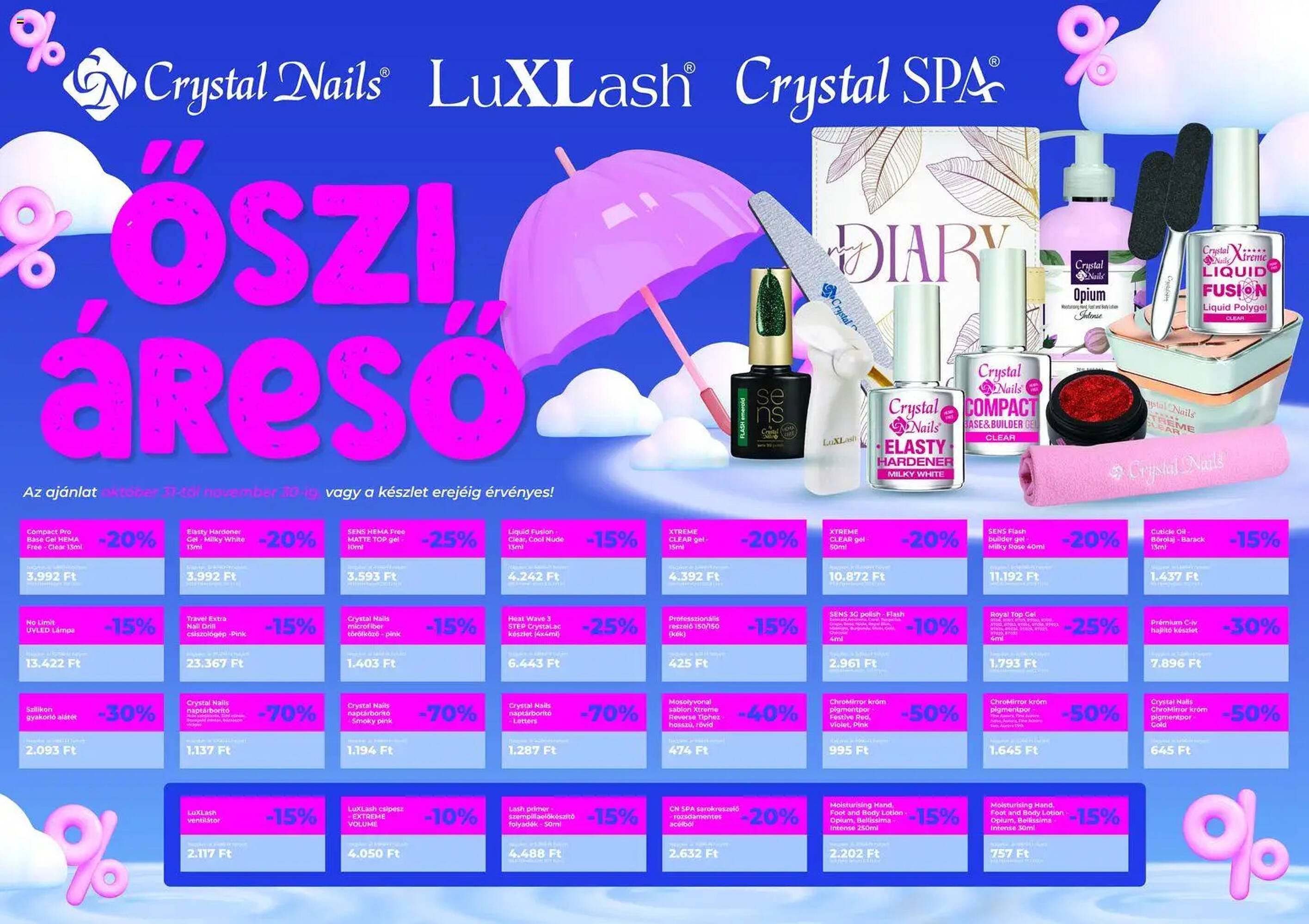 Crystal Nails akciós újság (2025-10-31 - 2025-11-30)