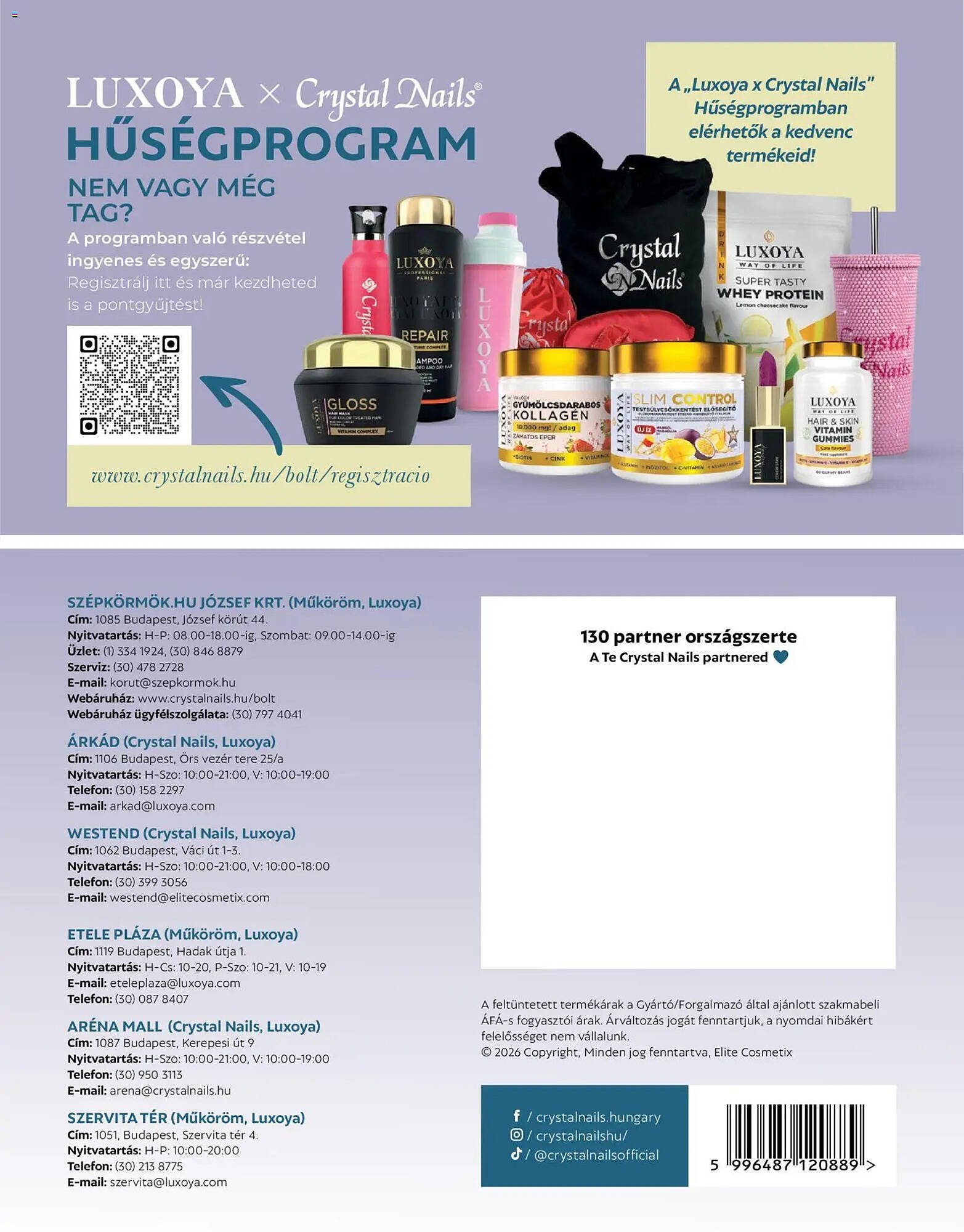 Crystal Nails akciós újság (2026-03-09 - 2026-08-31)
