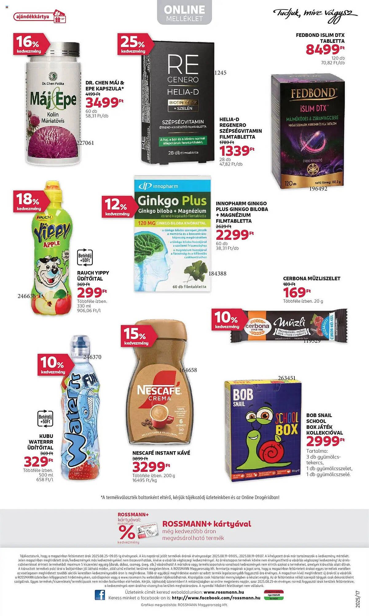 Rossmann akciós újság (2025-08-25 - 2025-09-05)