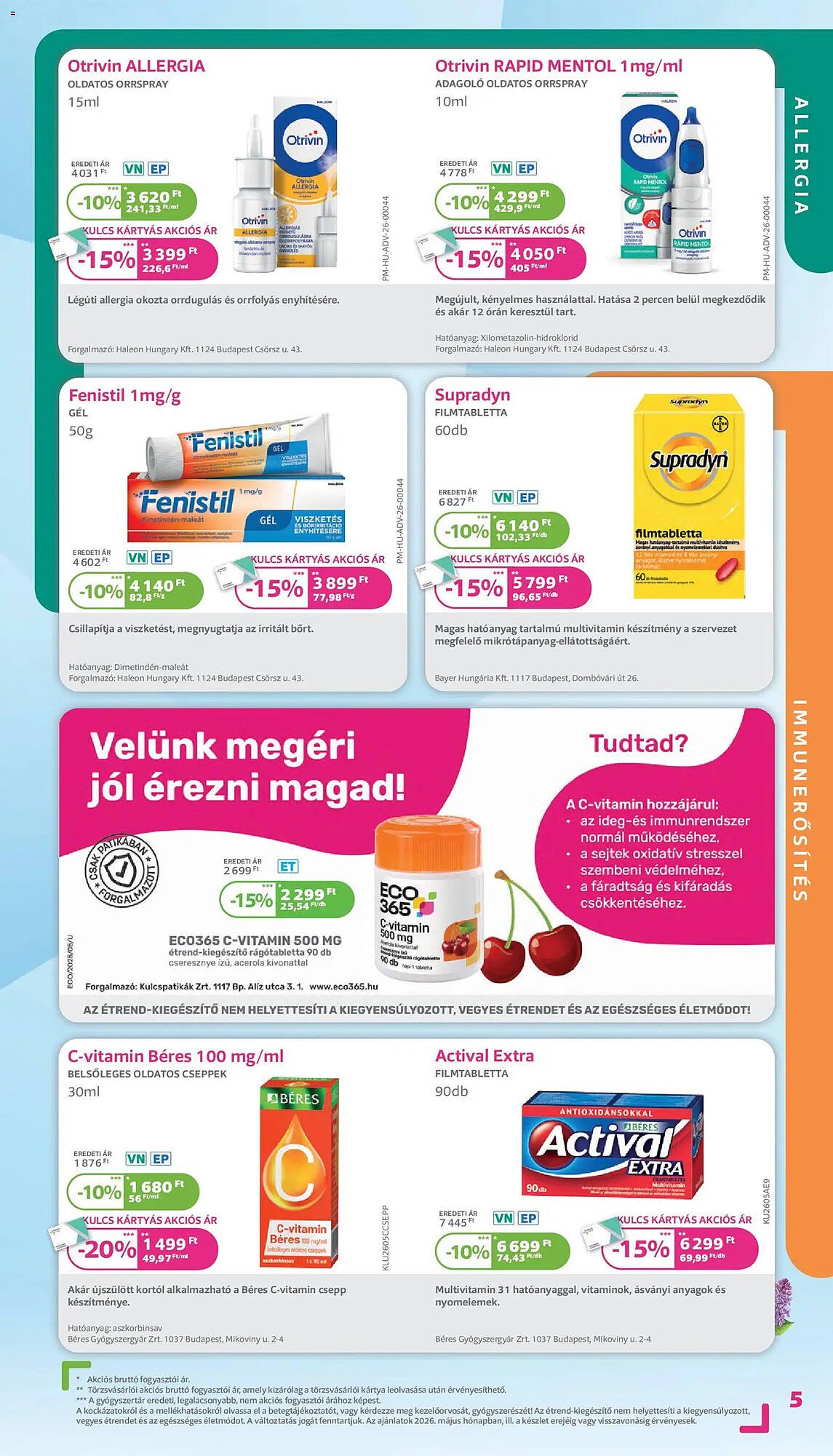 Kulcs Patika akciós újság