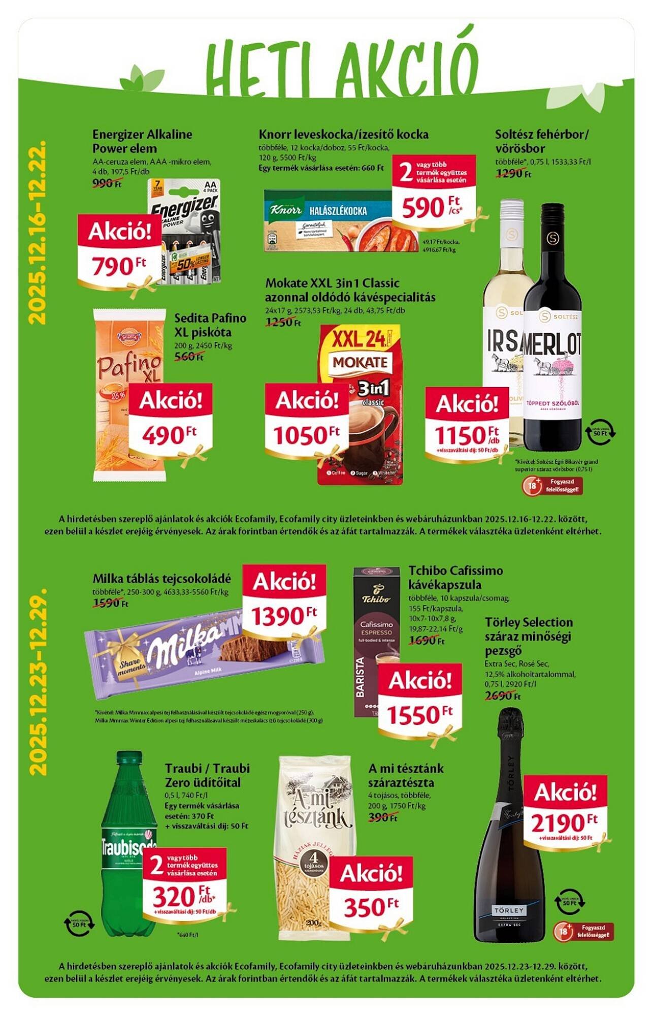 EcoFamily akciós újság (2025-12-17 - 2025-12-31)
