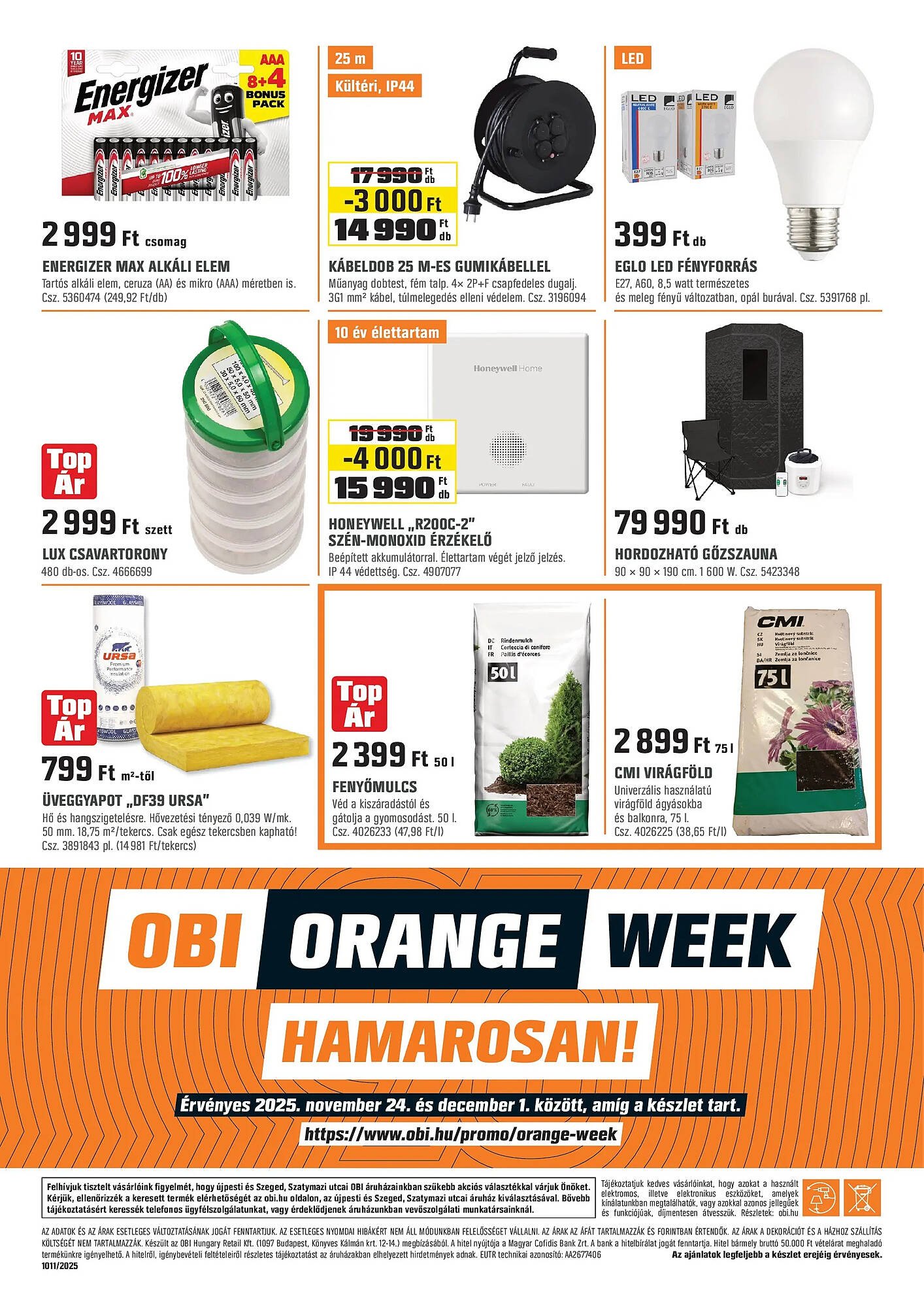 OBI akciós újság (2025-11-04 - 2025-11-30)