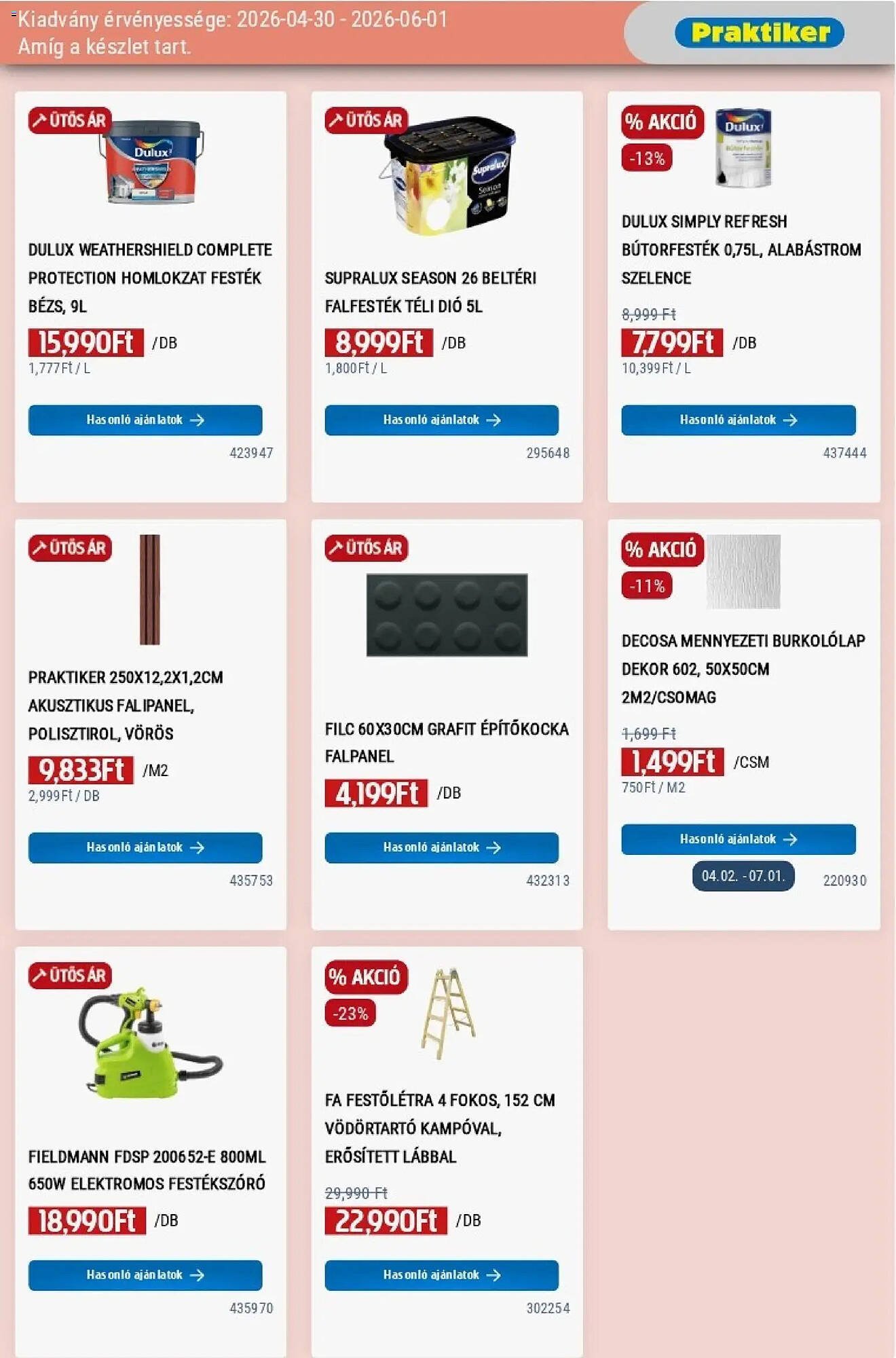Praktiker akciós újság