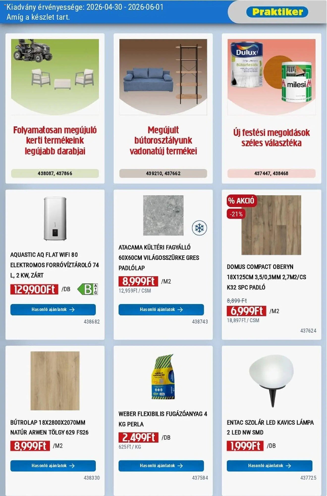 Praktiker akciós újság