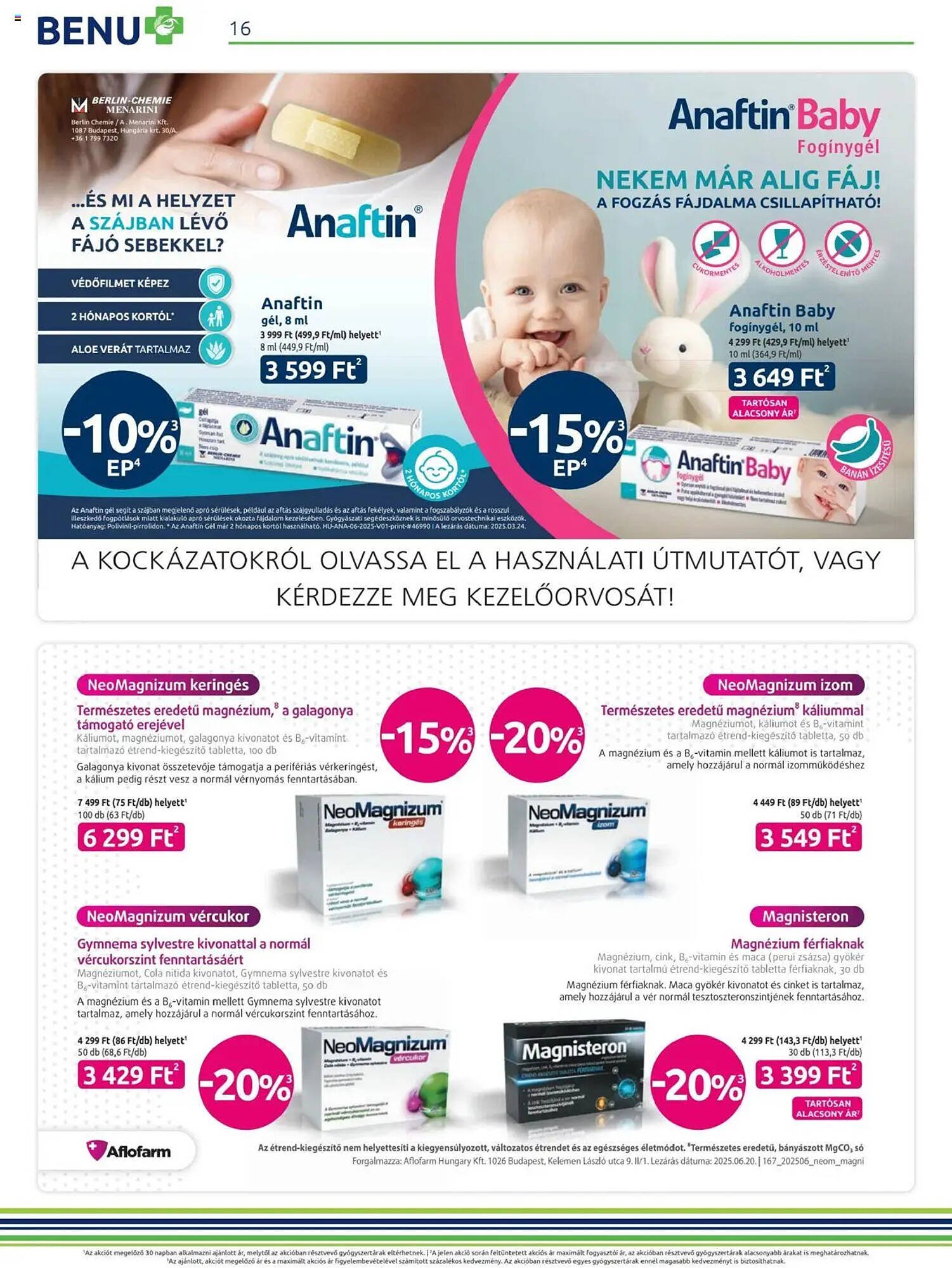 Benu Gyógyszertárak akciós újság (2025-08-01 - 2025-08-31)