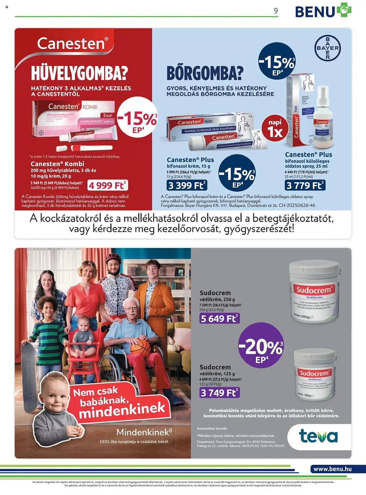 Benu Gyógyszertárak akciós újság (2025-08-01 - 2025-08-31)