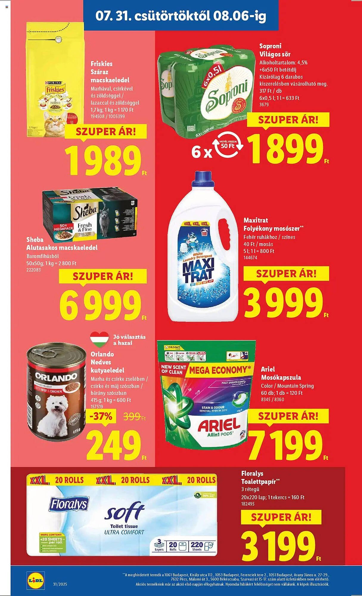 Lidl akciós újság (2025-07-31 - 2025-08-06)