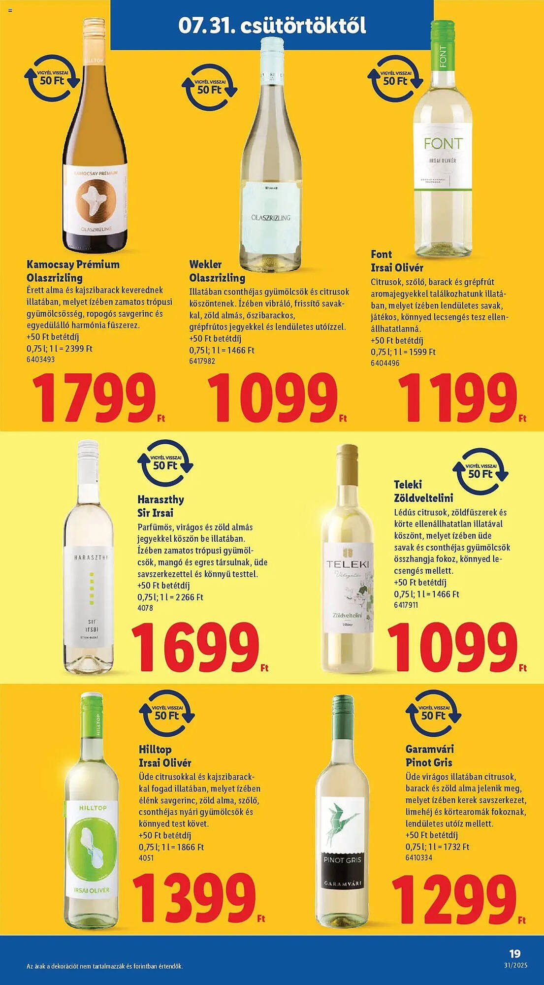 Lidl akciós újság (2025-07-31 - 2025-08-06)