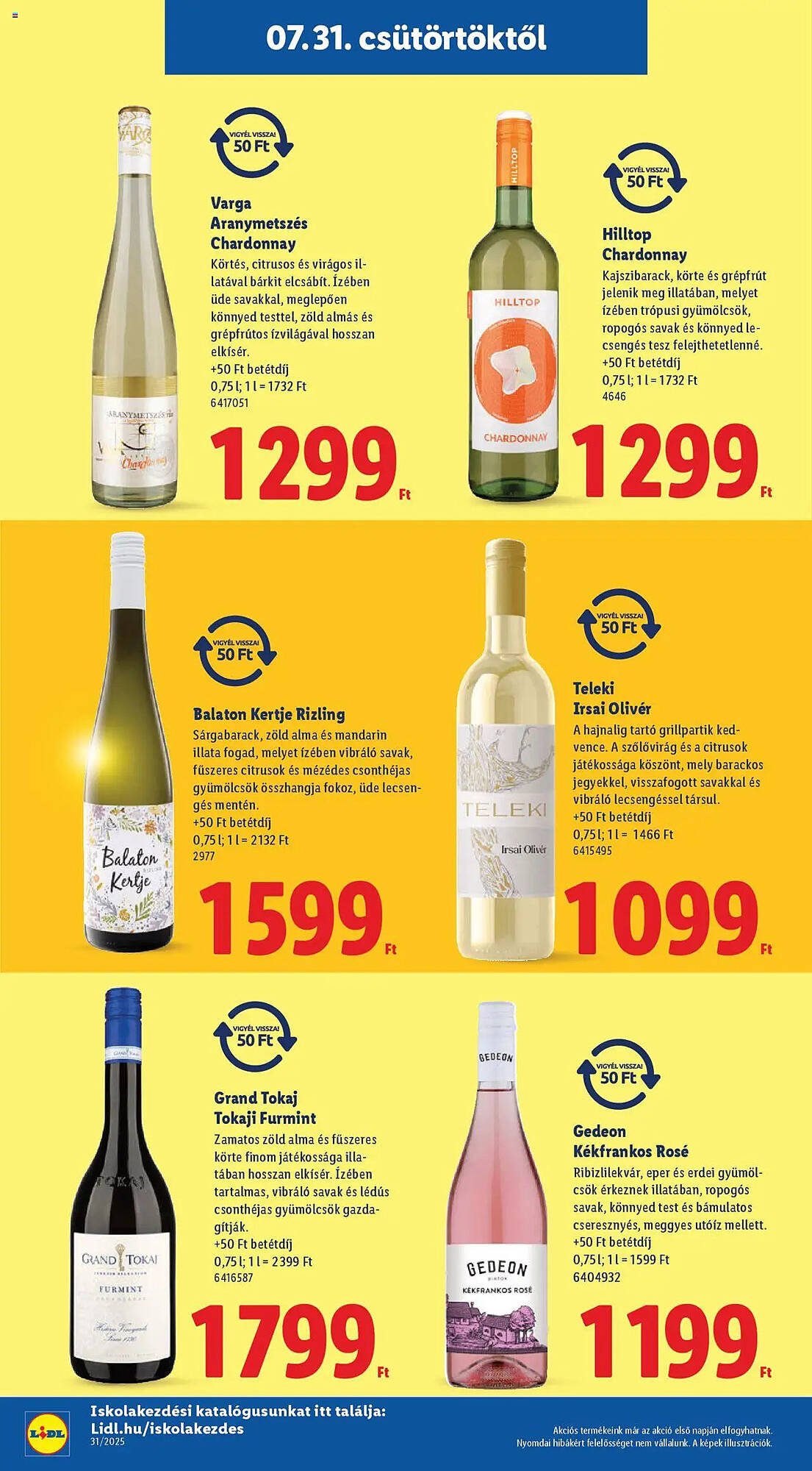 Lidl akciós újság (2025-07-31 - 2025-08-06)