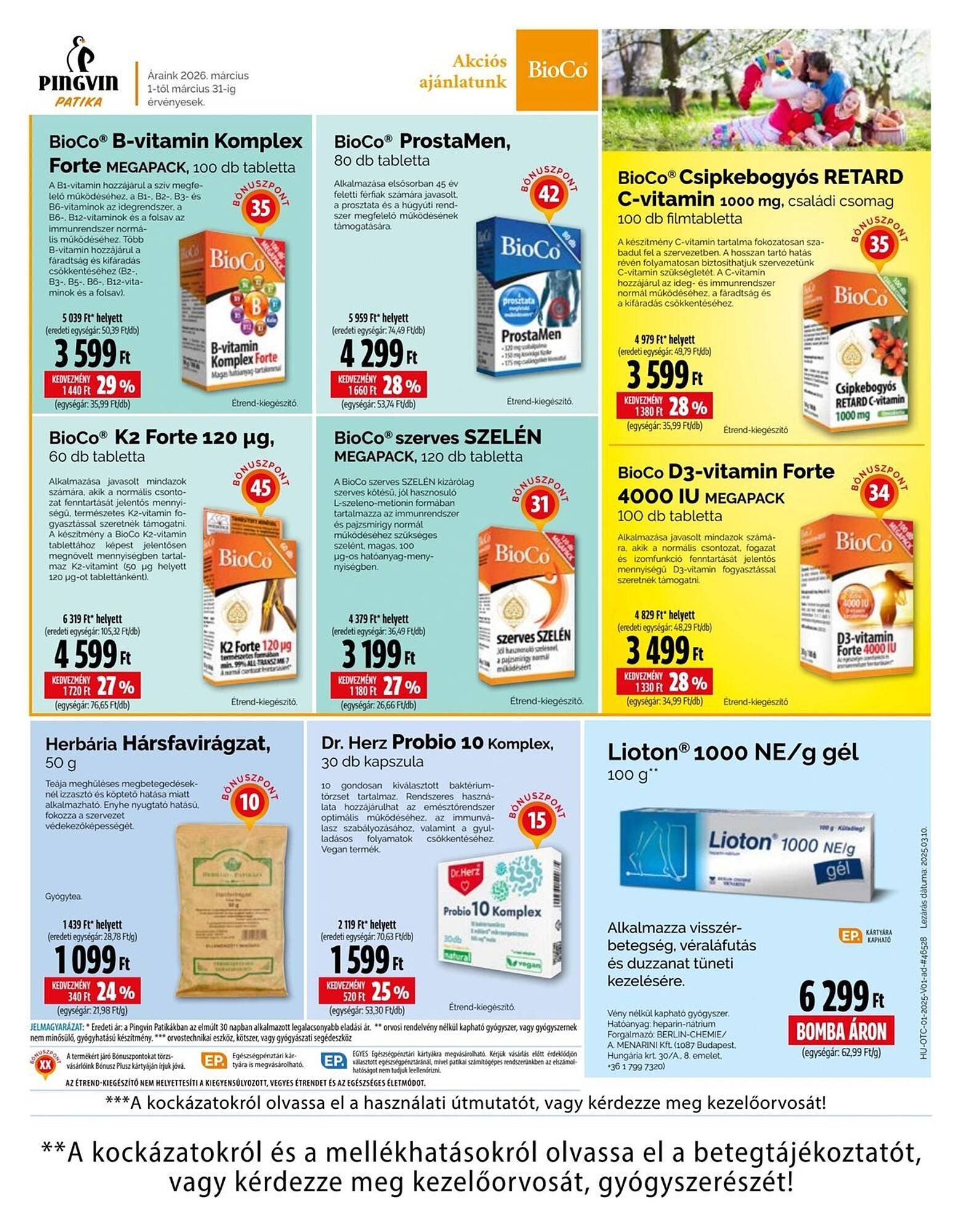 Pingvin Patika akciós újság (2026-03-01 - 2026-03-31)