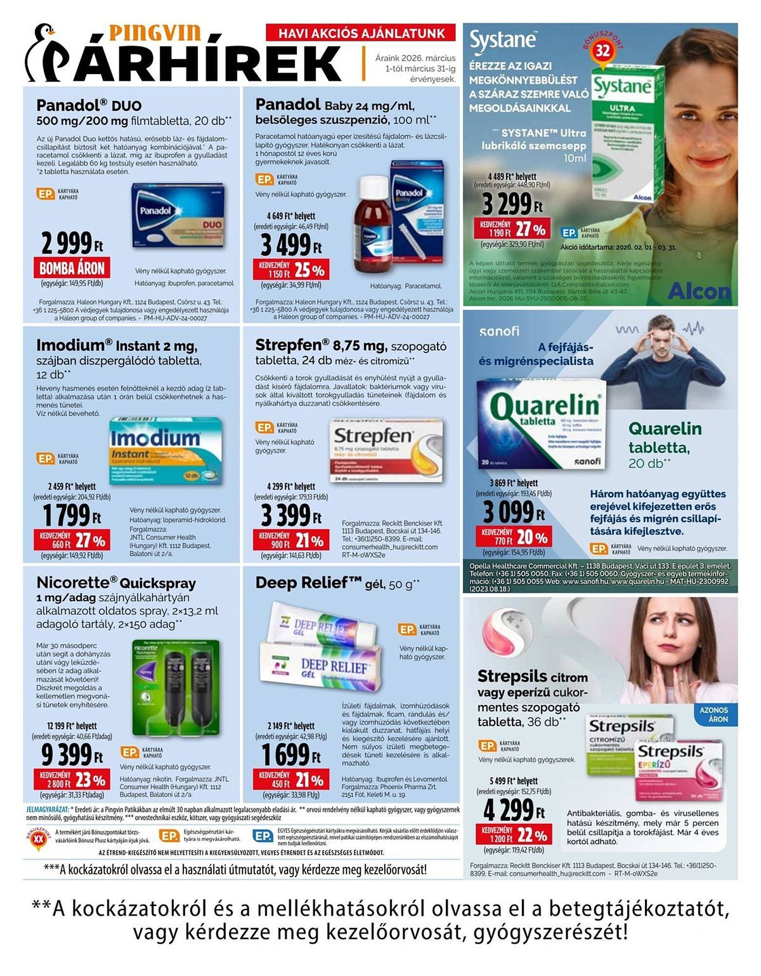 Pingvin Patika akciós újság (2026-03-01 - 2026-03-31)