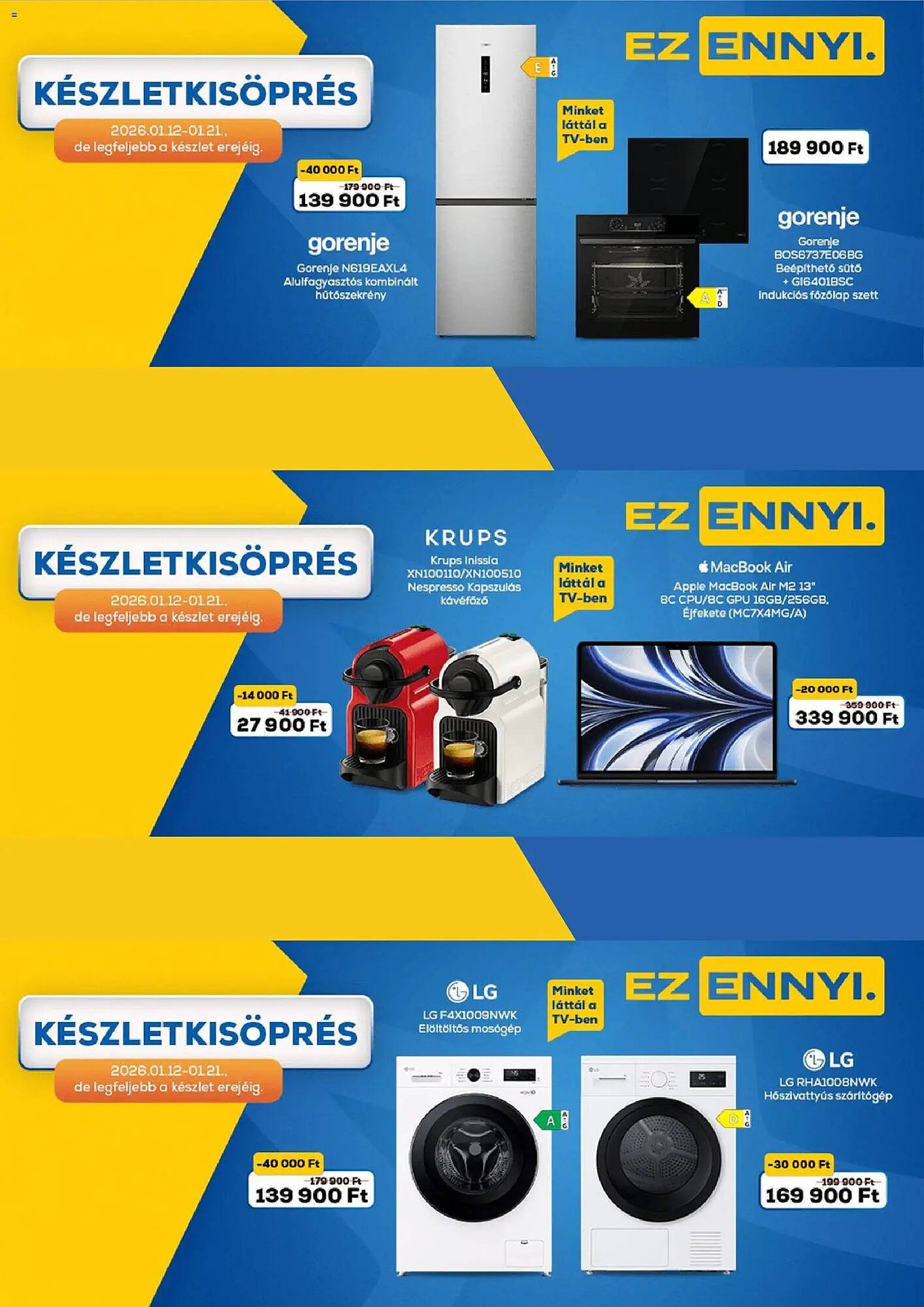 Euronics akciós újság (2026-01-12 - 2026-01-21)