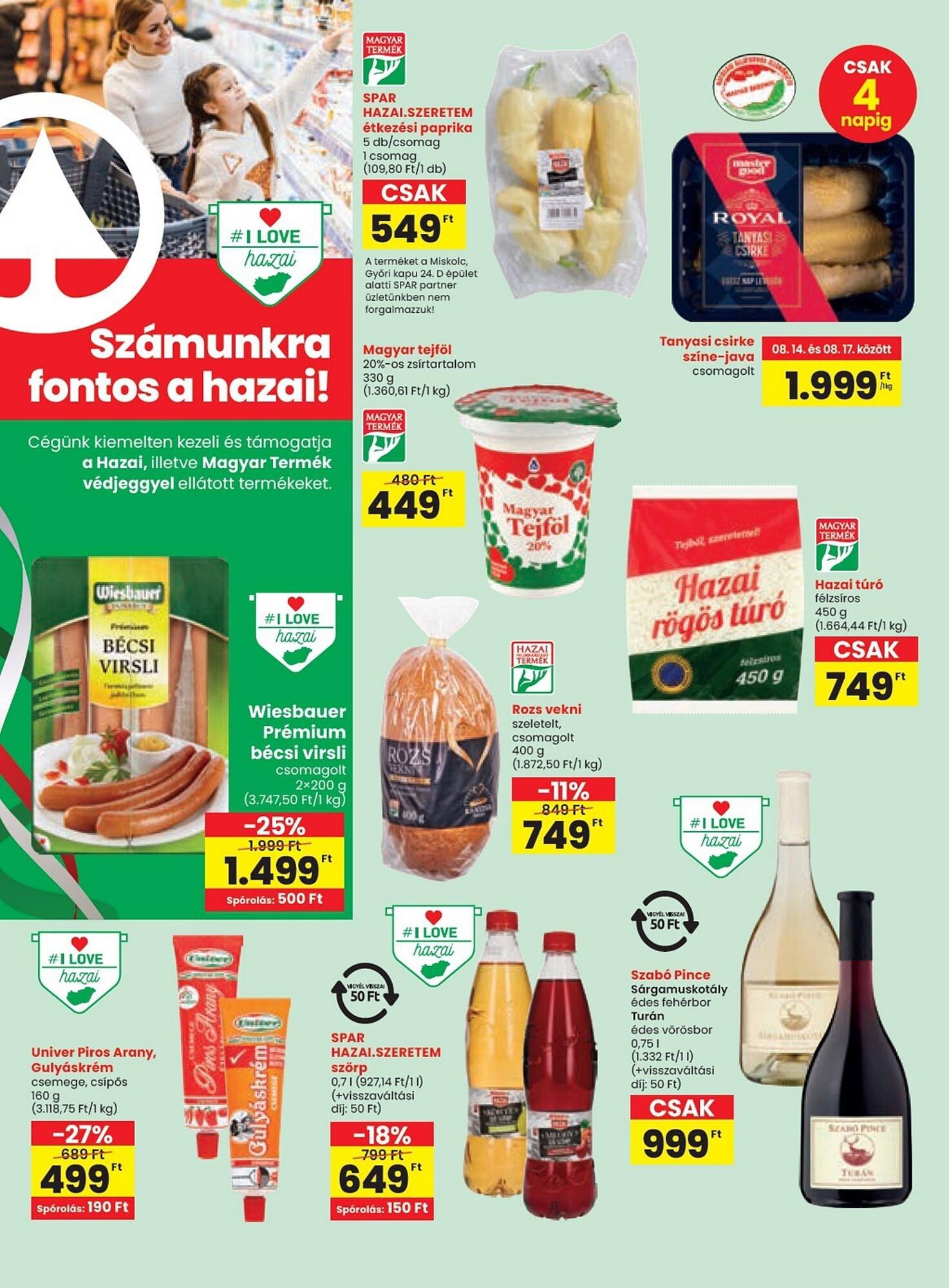 Spar akciós újság (2025-08-14 - 2025-08-19)