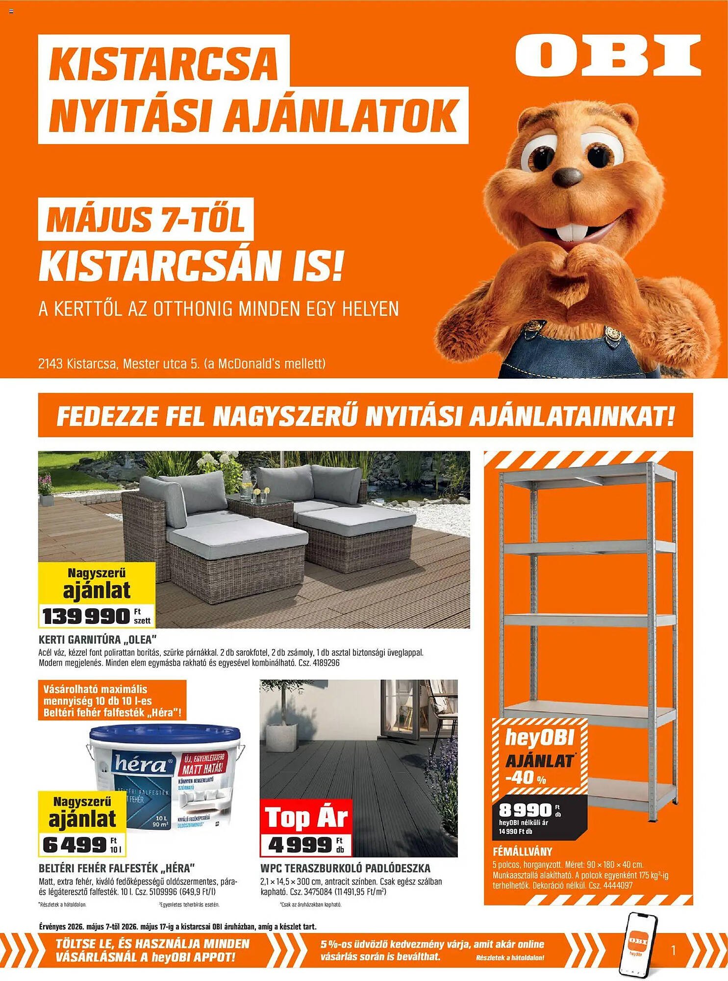 OBI akciós újság (2026-05-07 - 2026-05-17)