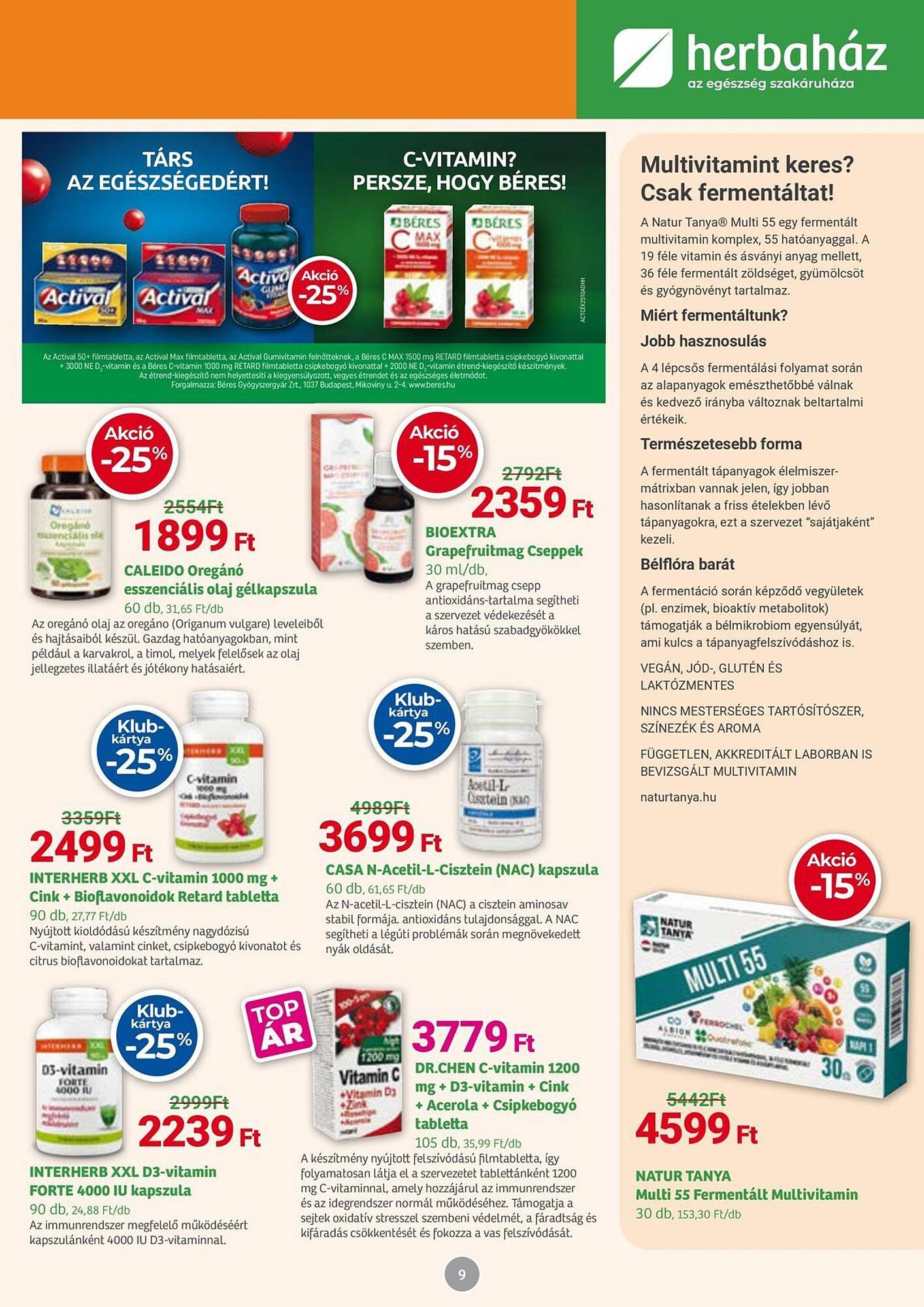 Herbaház akciós újság (2025-10-06 - 2025-11-02)