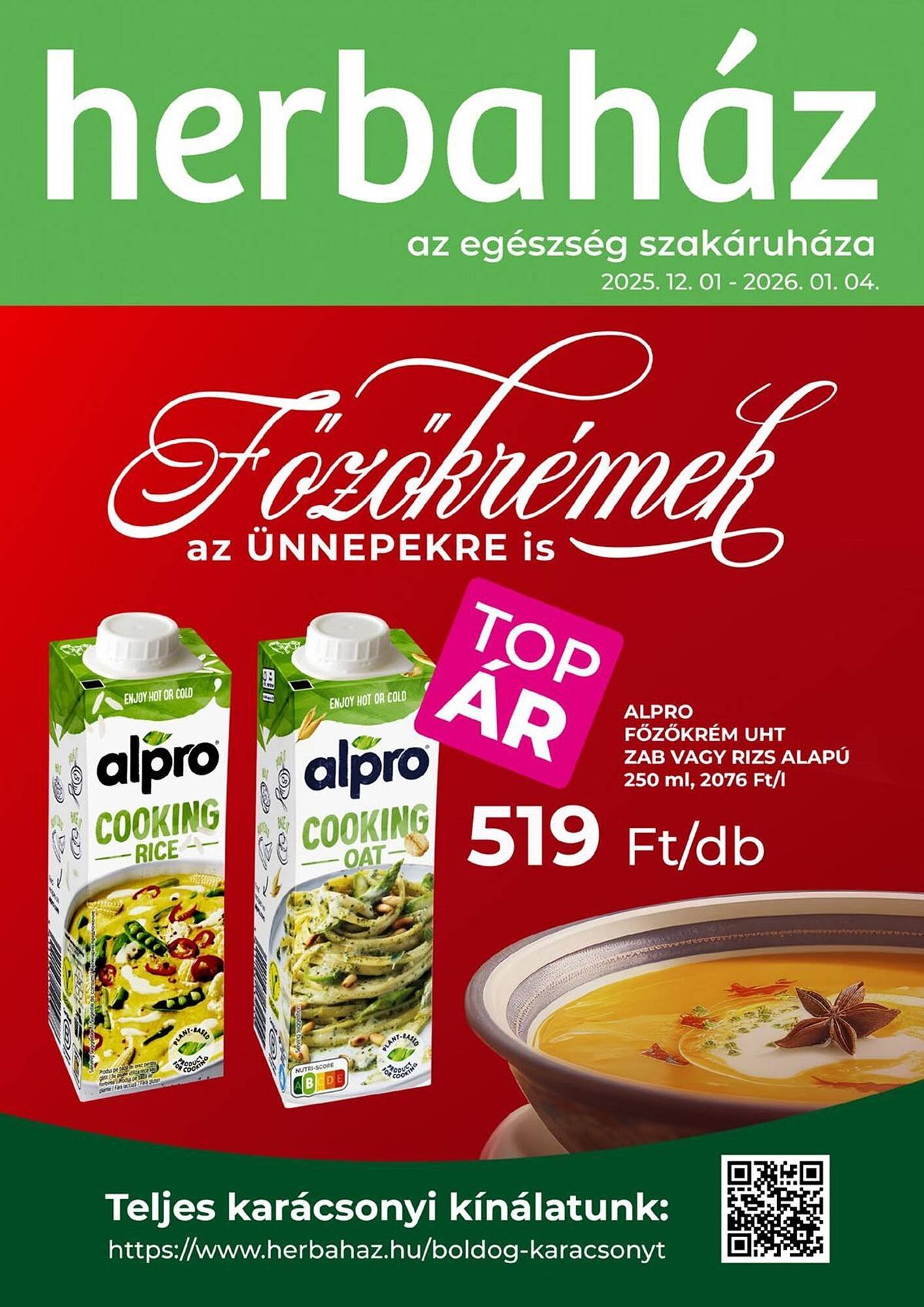 Herbaház akciós újság (2025-12-01 - 2026-01-04)