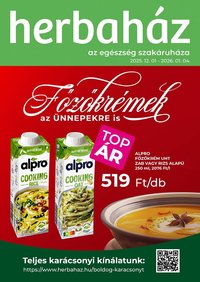 Herbaház akciós újság (2025-12-01 - 2026-01-04)