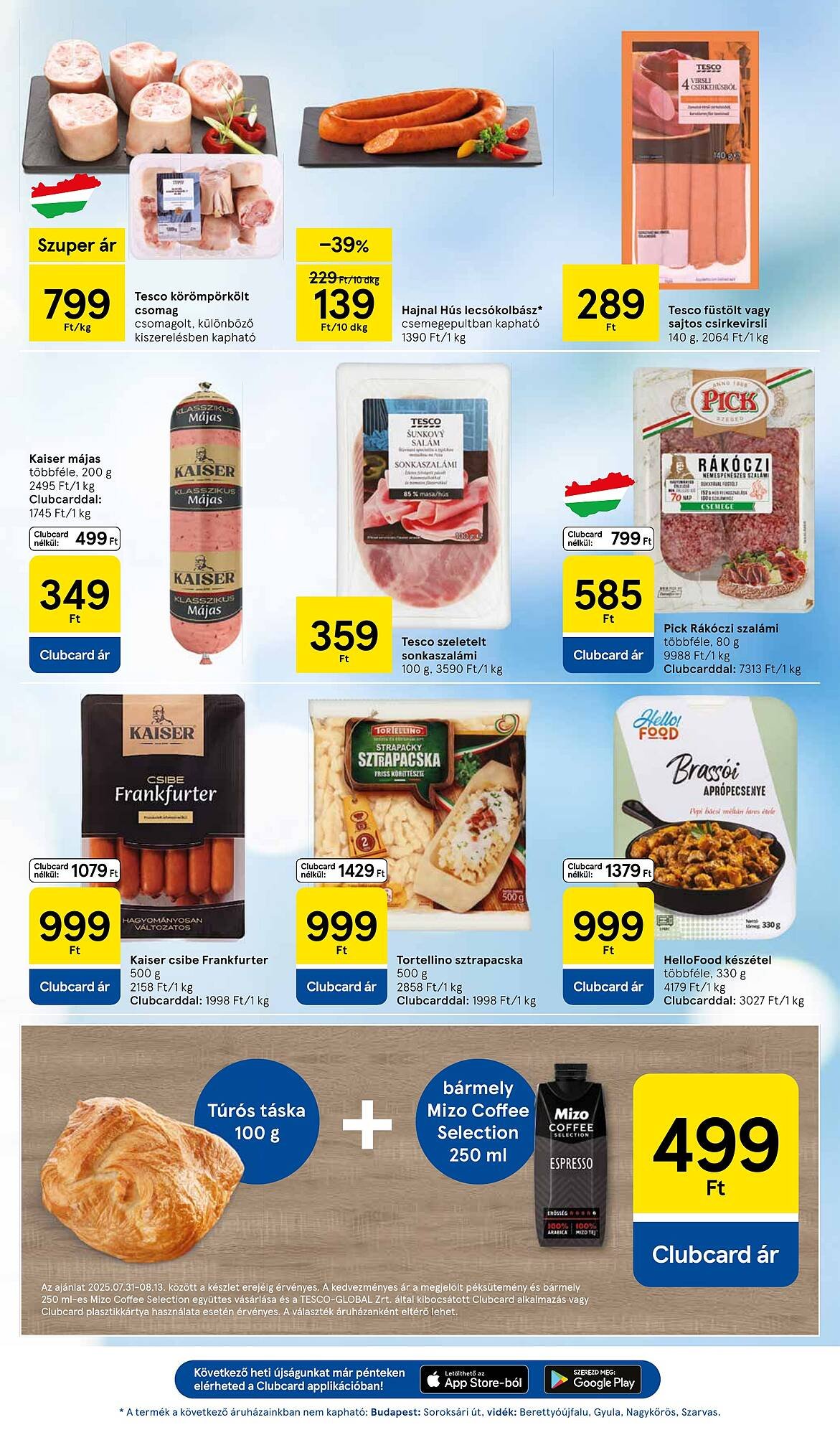 Tesco akciós újság (2025-07-31 - 2025-08-06)