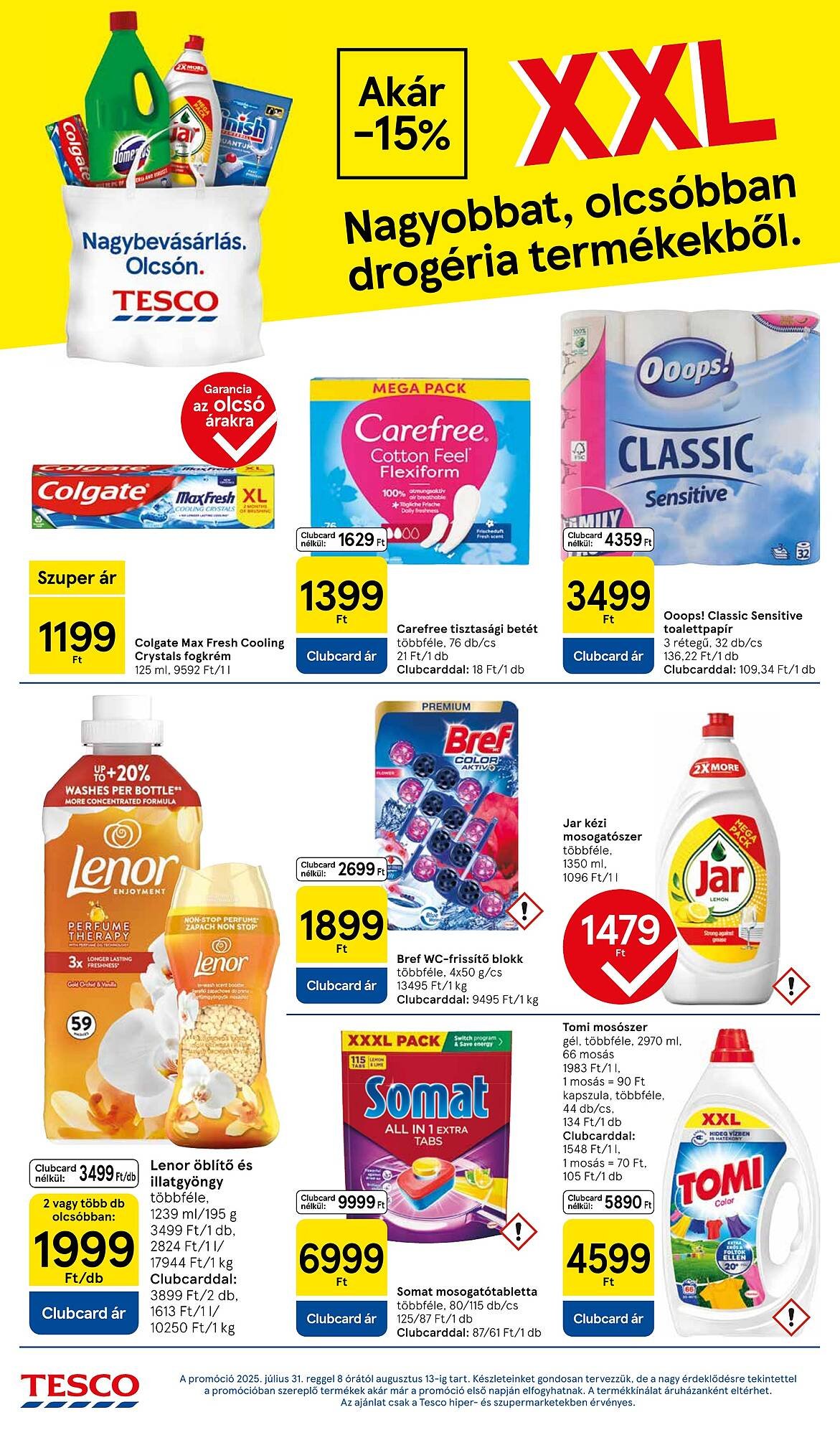 Tesco akciós újság (2025-07-31 - 2025-08-06)