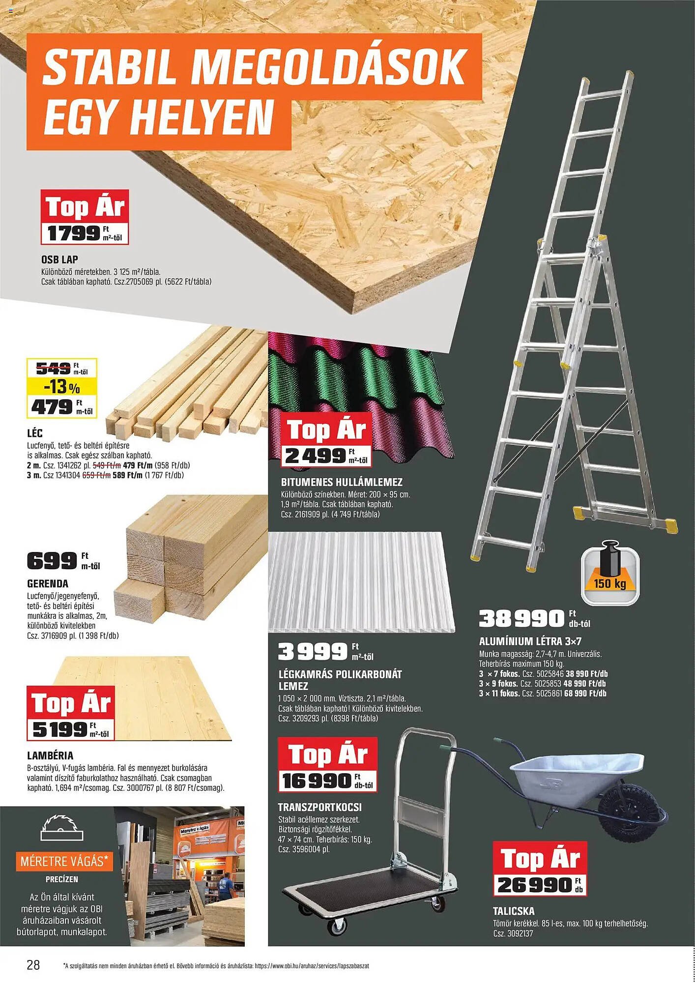 OBI akciós újság (2026-04-28 - 2026-05-31)