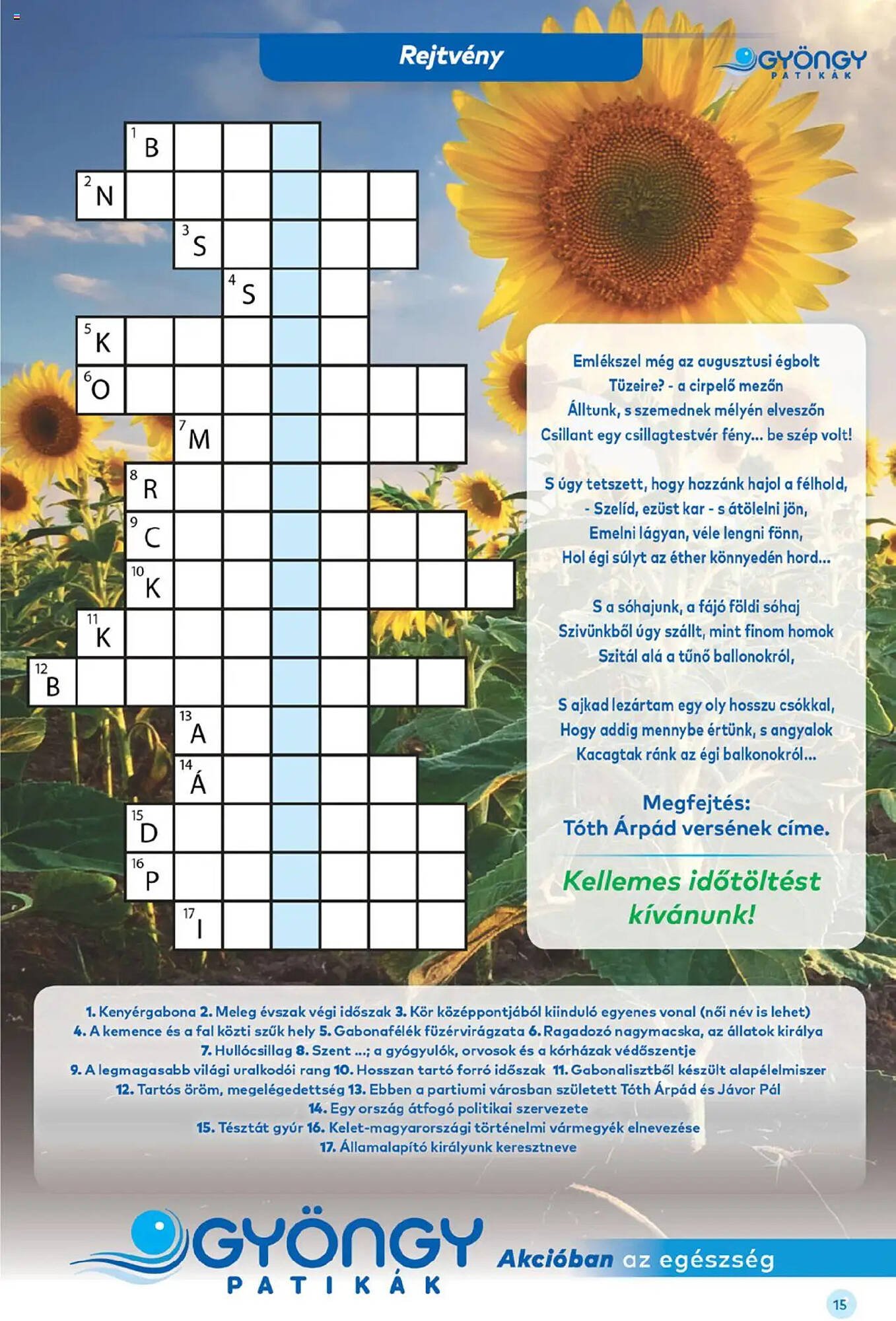 Gyöngy Patikák akciós újság (2025-08-01 - 2025-08-31)