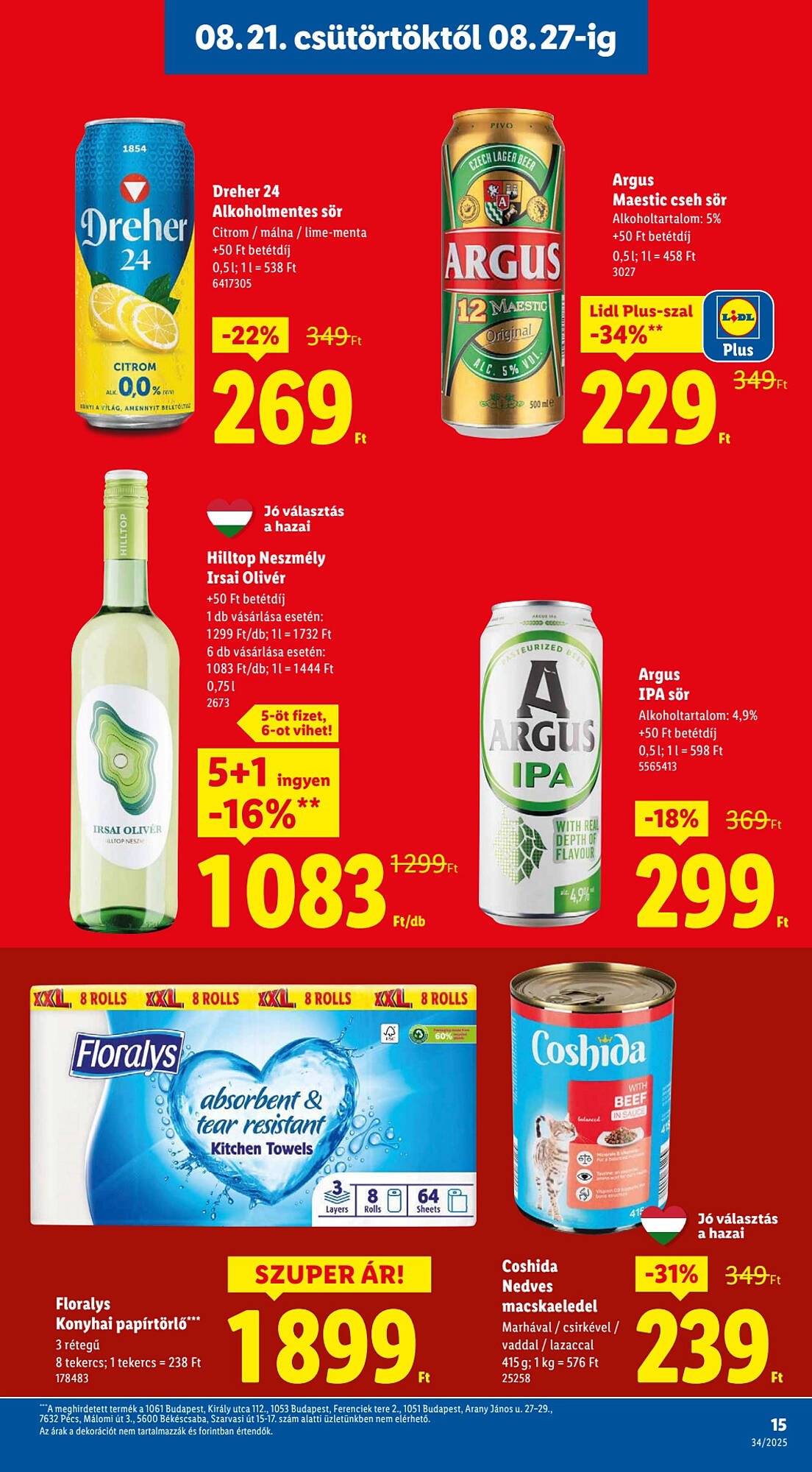 Lidl akciós újság (2025-08-21 - 2025-08-27)
