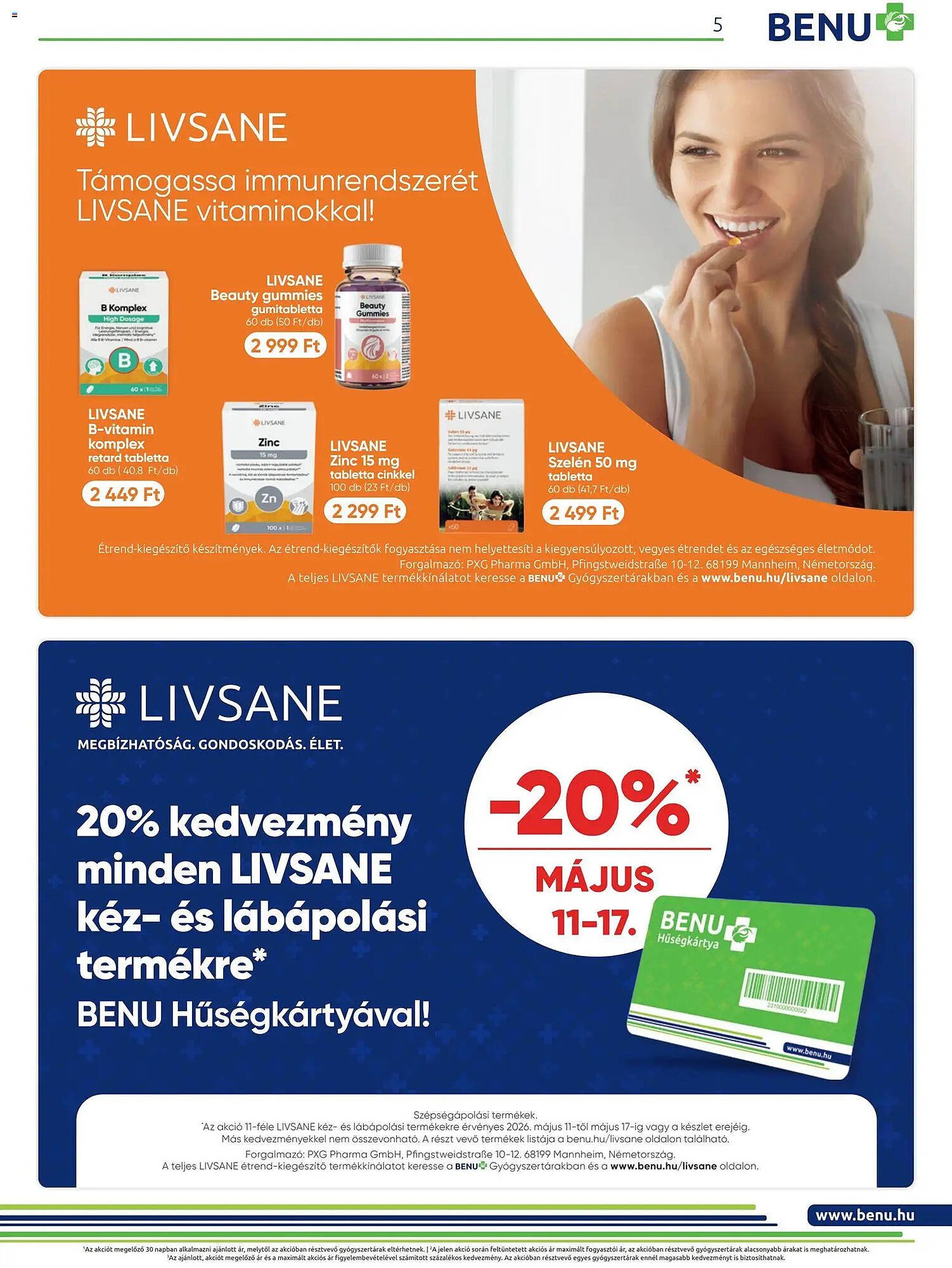 Benu Gyógyszertárak akciós újság