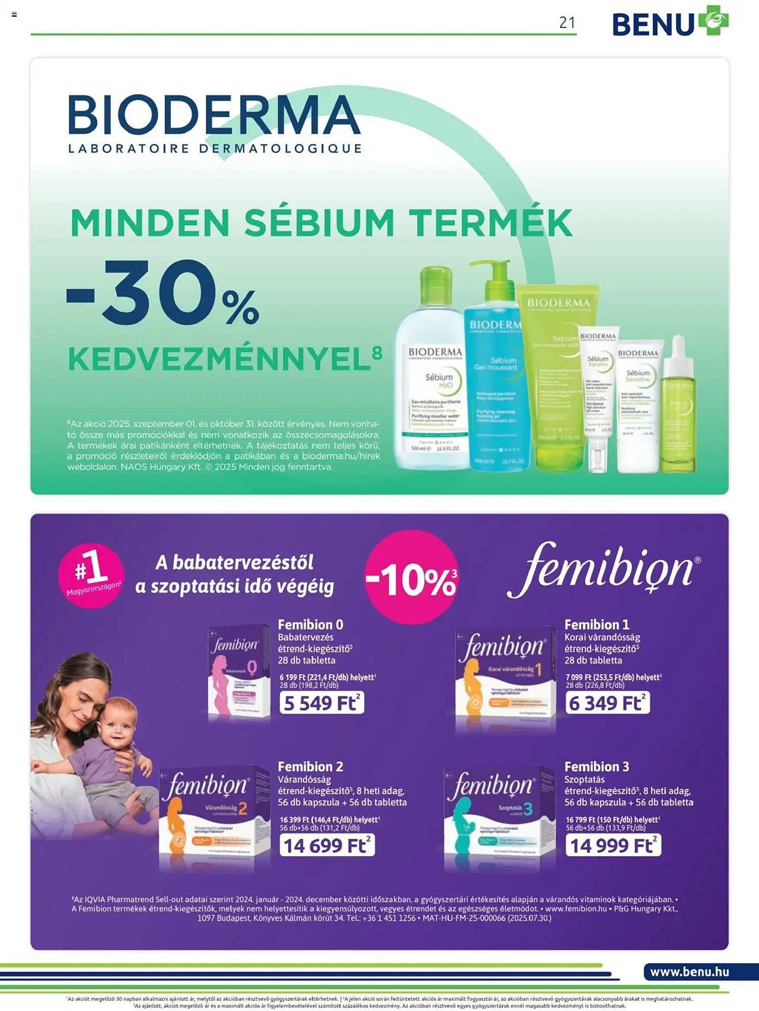 Benu Gyógyszertárak akciós újság (2025-09-01 - 2025-09-30)