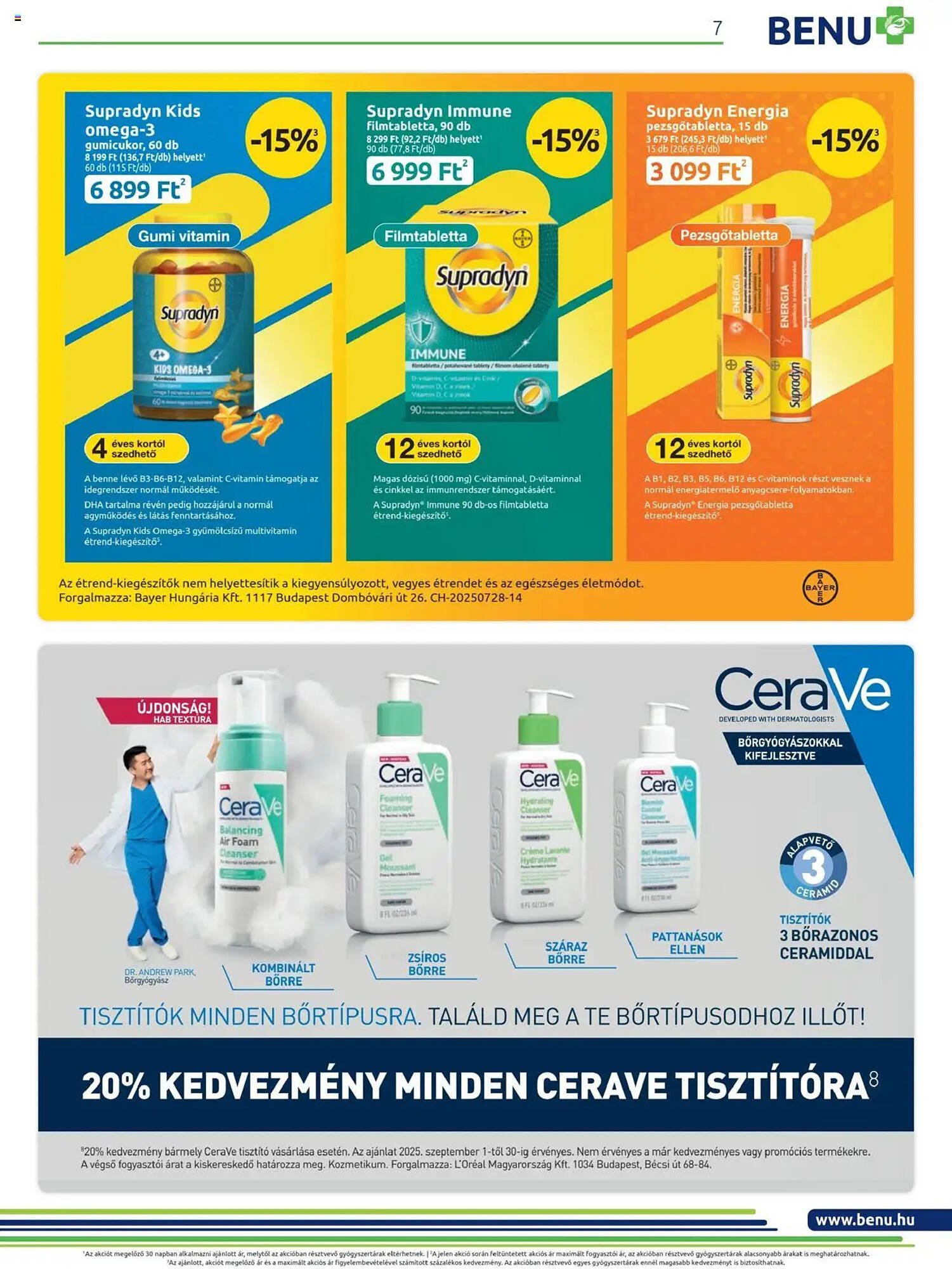 Benu Gyógyszertárak akciós újság (2025-09-01 - 2025-09-30)