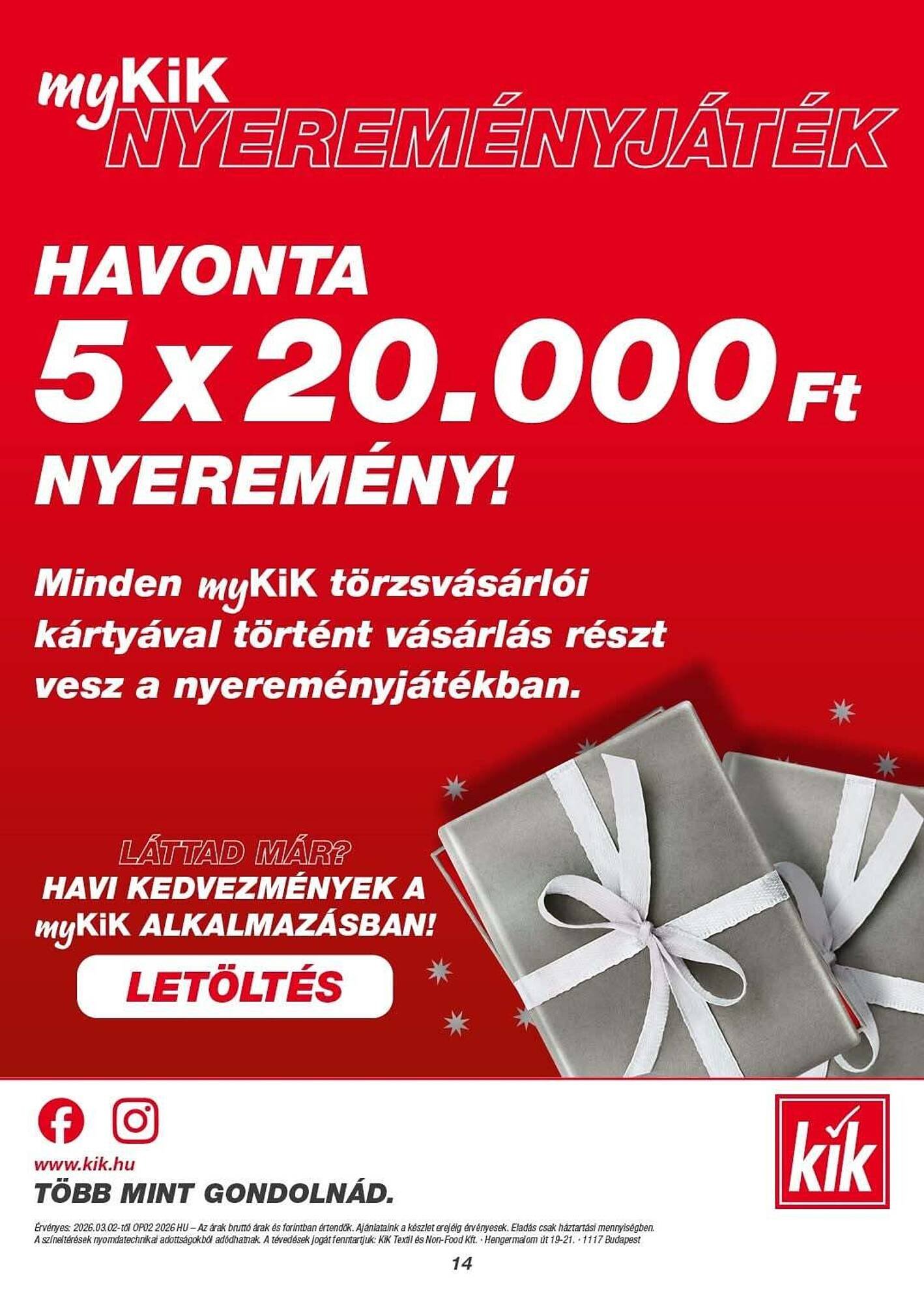 Kik akciós újság (2026-03-02 - 2026-04-02)