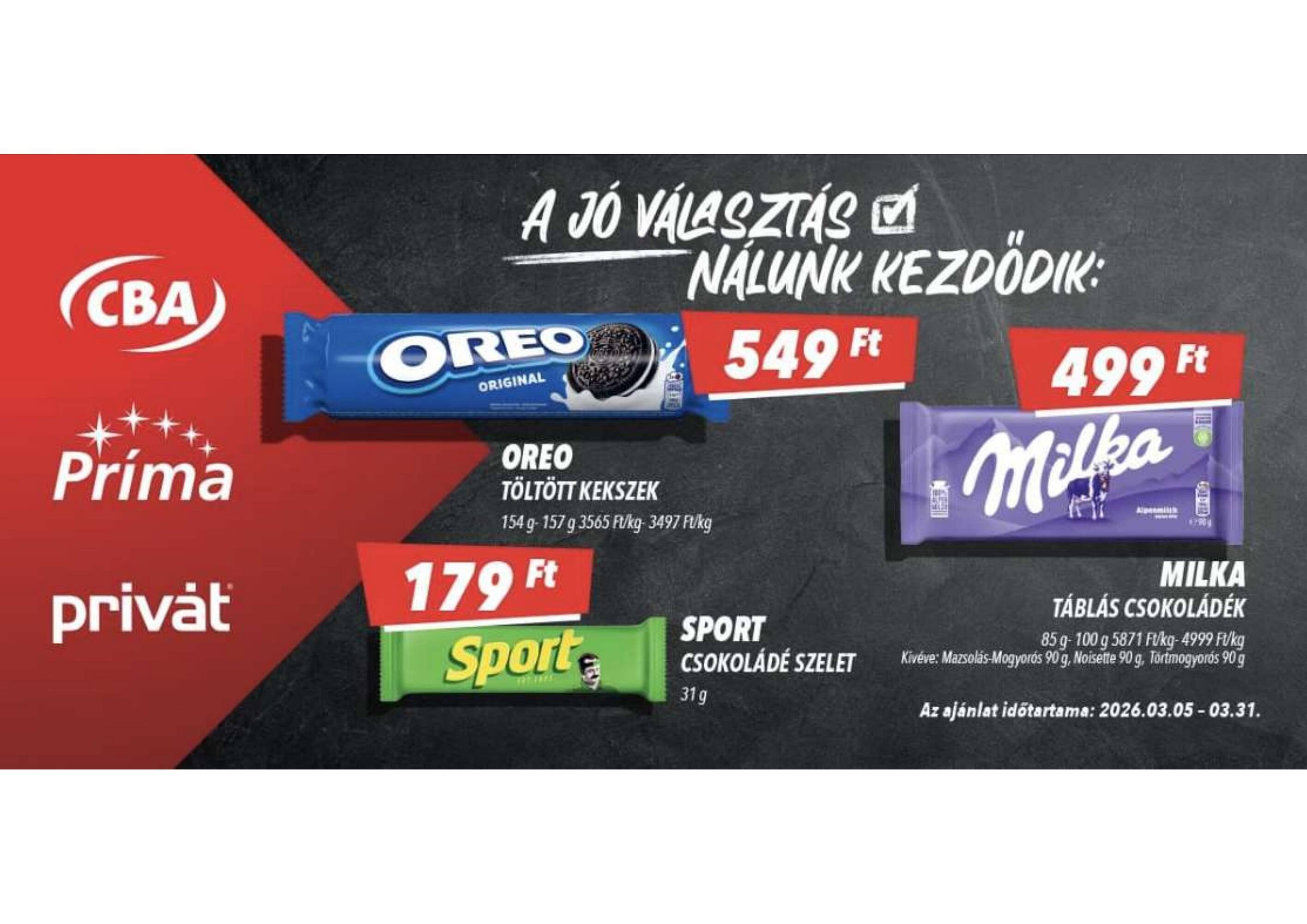 CBA akciós újság (2026-03-05 - 2026-03-31)